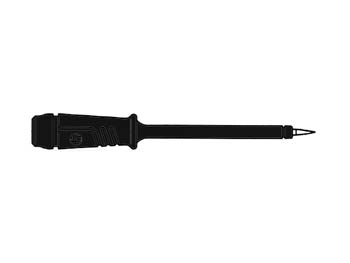 Velleman MEETPEN MET ELASTISCHE ISOLATIEHULS 4mm PUNT IN ROESTVRIJ STAAL ZWART (PRÜF 2)