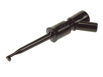 Velleman MINIATUUR KLEMTESTPEN MET 2mm BUSAANSLUITING (KLEPS2BU) ZWART