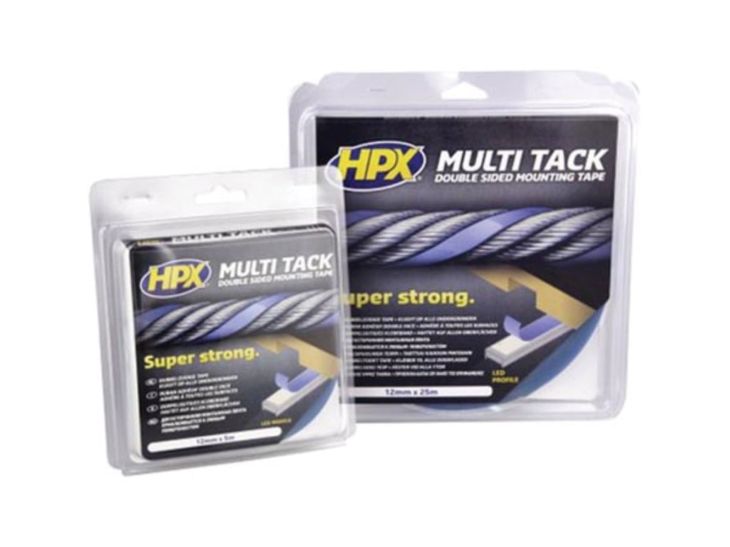 Dubbelzijdige multi-tack tape - semi-transparant - 12 mm x 5 m afbeelding