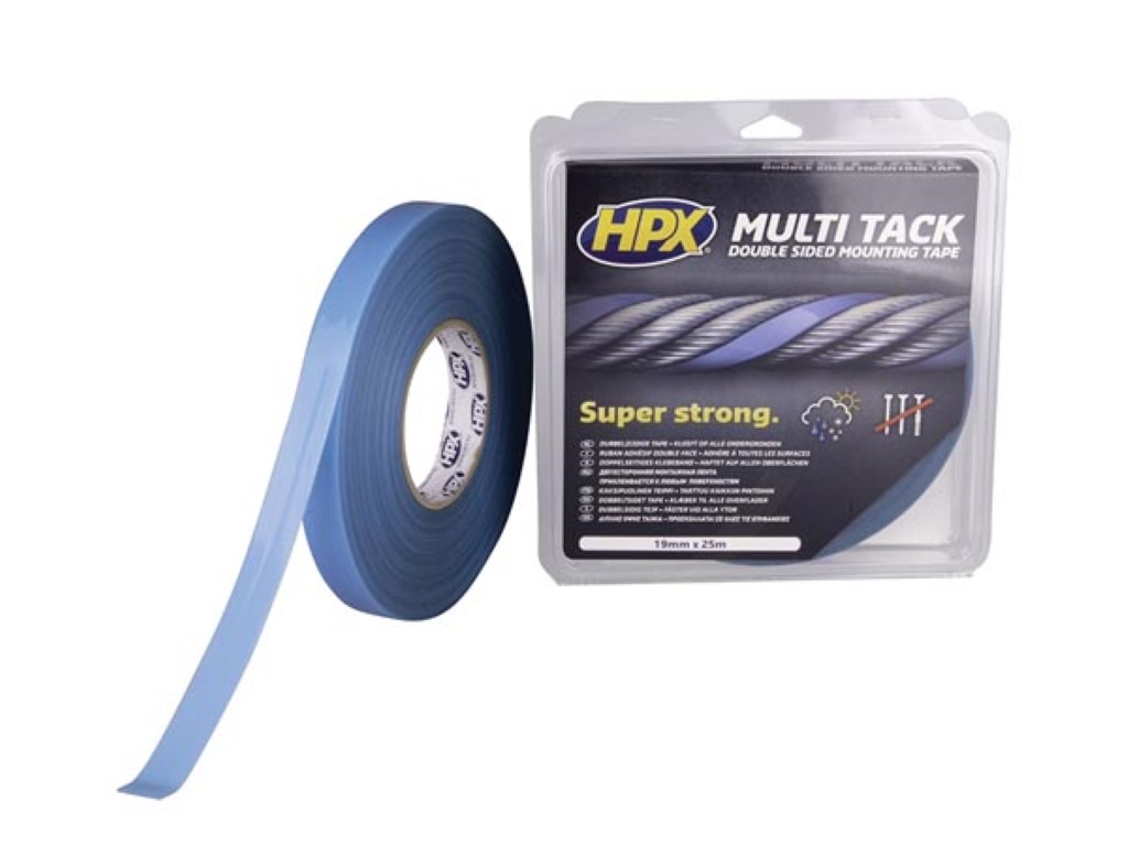 Dubbelzijdige multi-tack tape - semitransparant - 19 mm x 25 m afbeelding