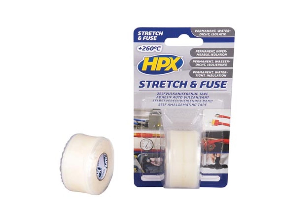 Stretch & Fuse zelfvulkaniserende tape - transparant 25mm x 3m afbeelding