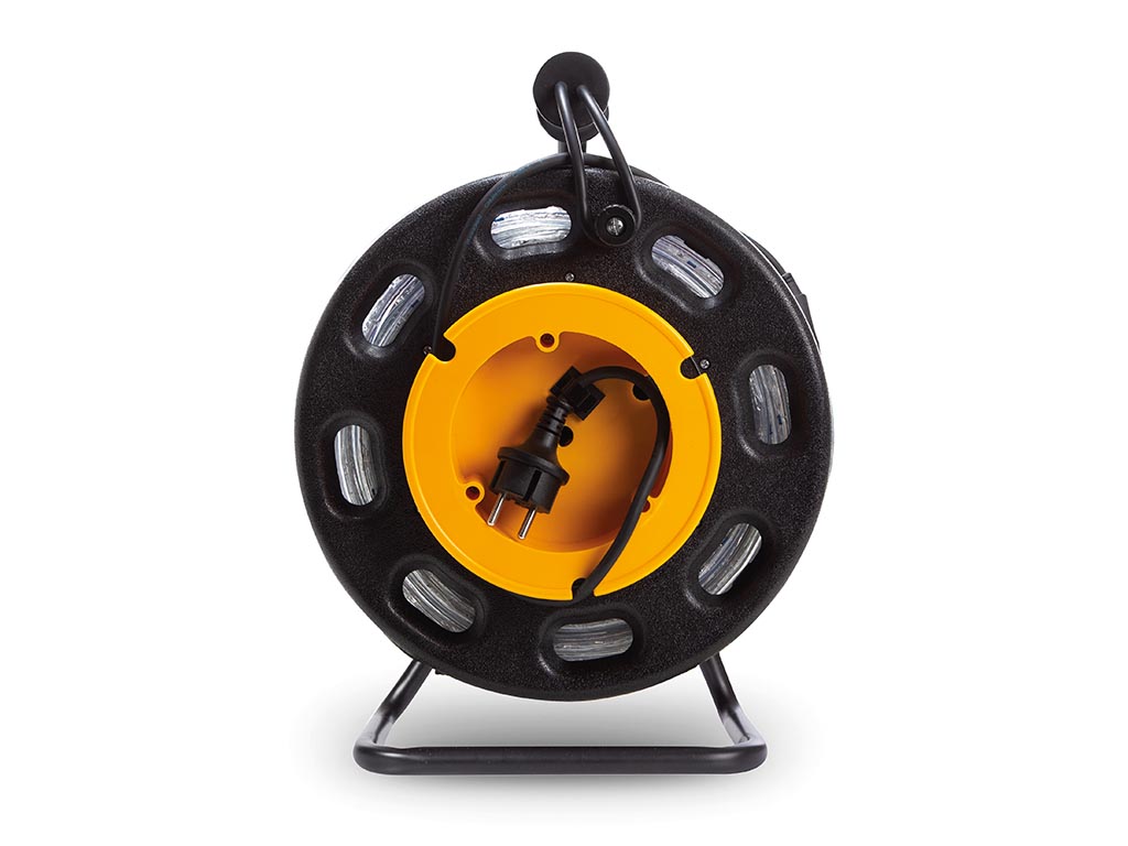 LED-DRAADLICHT TROMMEL - 30 m - KOUD WIT - VEILIGHEIDSVERLICHTING VOOR PROFESSIONALS afbeelding