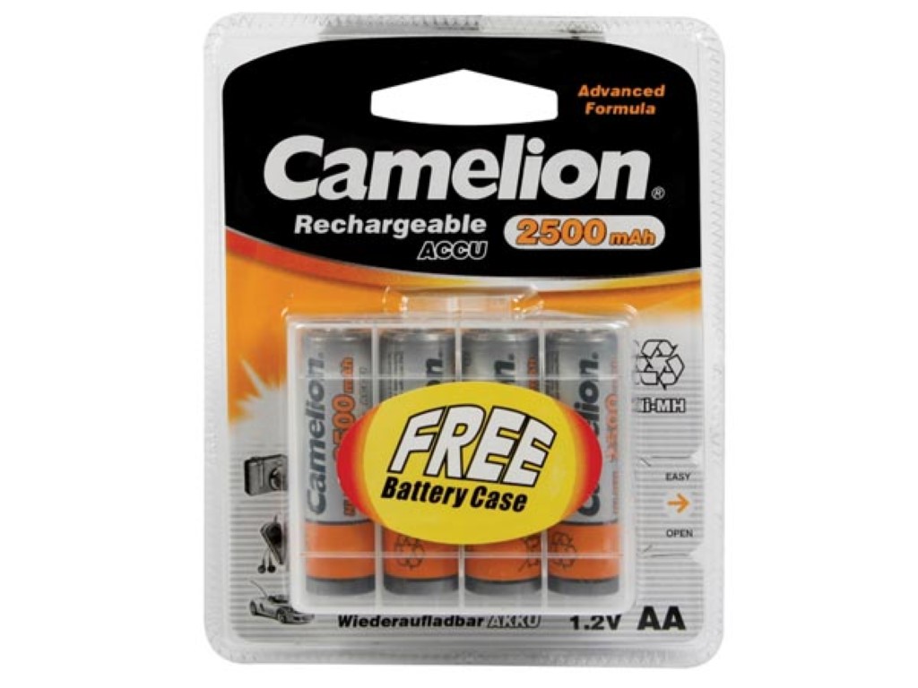 Velleman NiMh AA BATTERIJ 1.2V-2500mAh (4 kaart ) GRATIS OPBERGDOOS