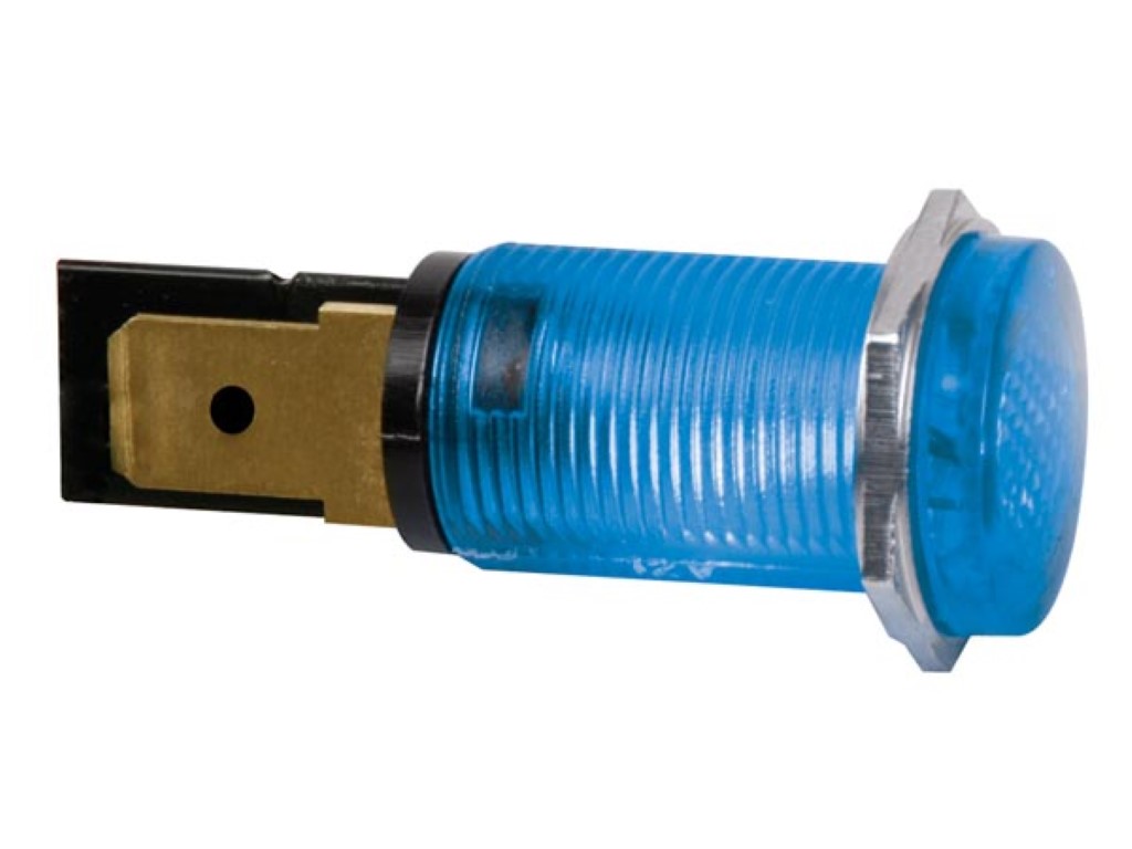 RONDE SIGNAALLAMP 14mm 12V BLAUW afbeelding