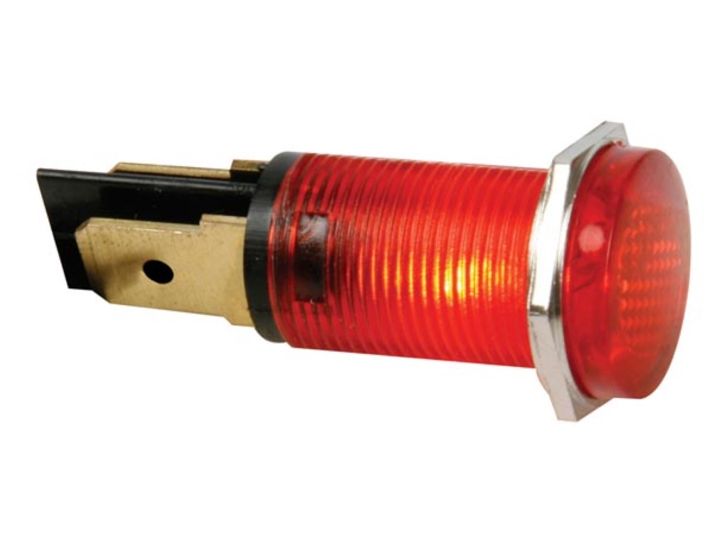 RONDE SIGNAALLAMP 14mm 12V ROOD afbeelding