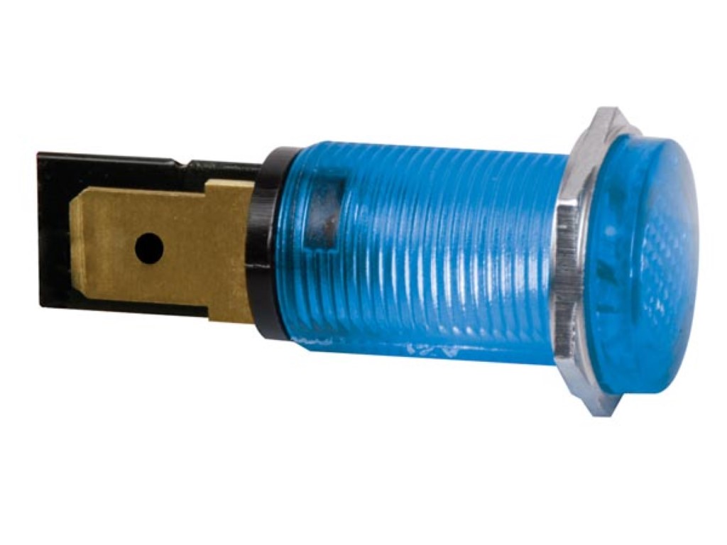 RONDE SIGNAALLAMP 14mm 220V BLAUW afbeelding