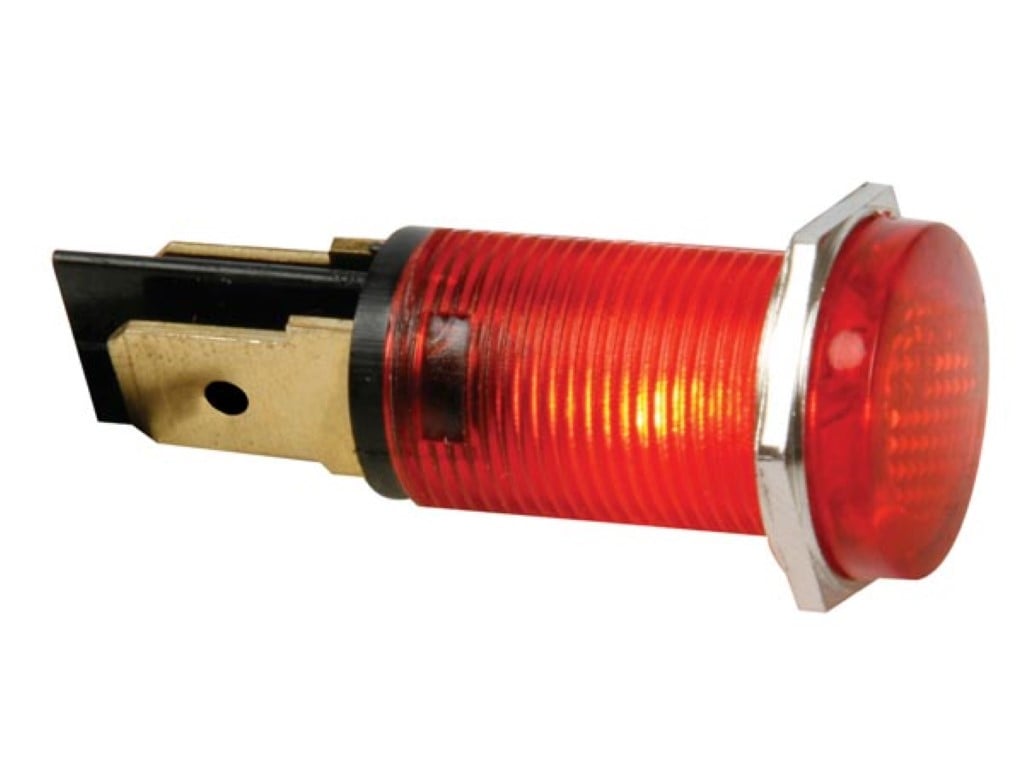 RONDE SIGNAALLAMP 14mm 220V ROOD afbeelding