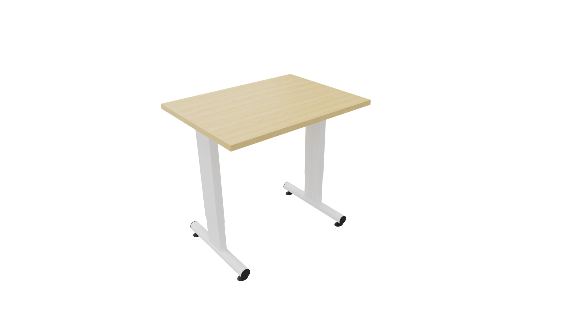 Bijzettafel 3331 - 120 x 60 cm. - Wit - Beuken afbeelding