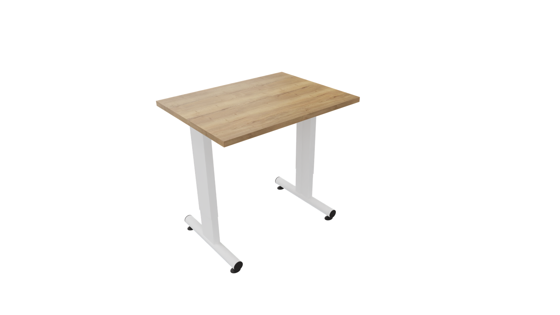 Bijzettafel 3331 - 120 x 60 cm. - Wit - Eiken YT49a afbeelding