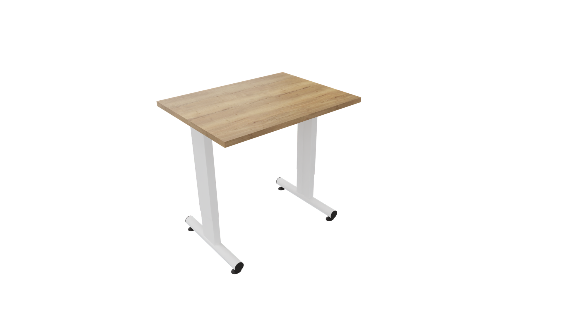 Bijzettafel 3331 - 80 x 46 cm. - Wit - Eiken YT49a afbeelding