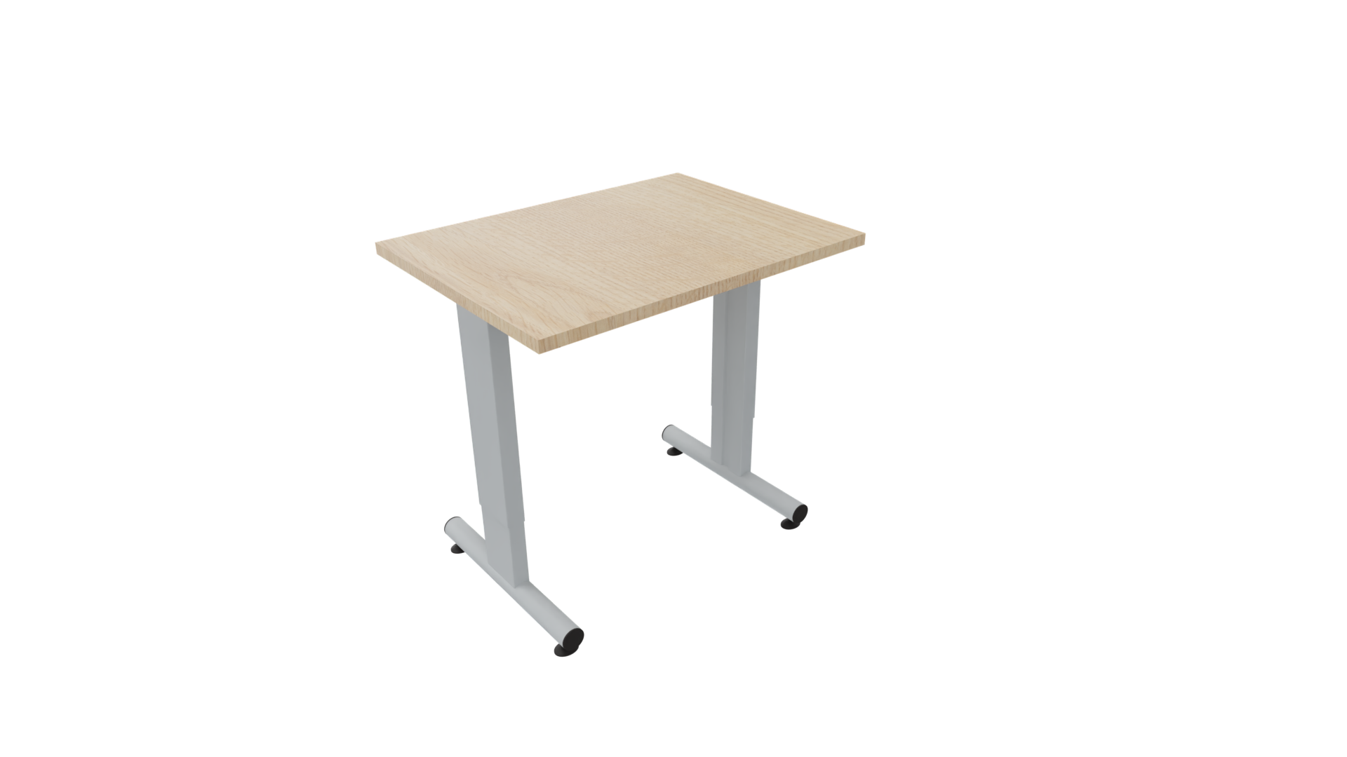 Bijzettafel 3331 - 80 x 46 cm. - Alu - Eiken licht afbeelding