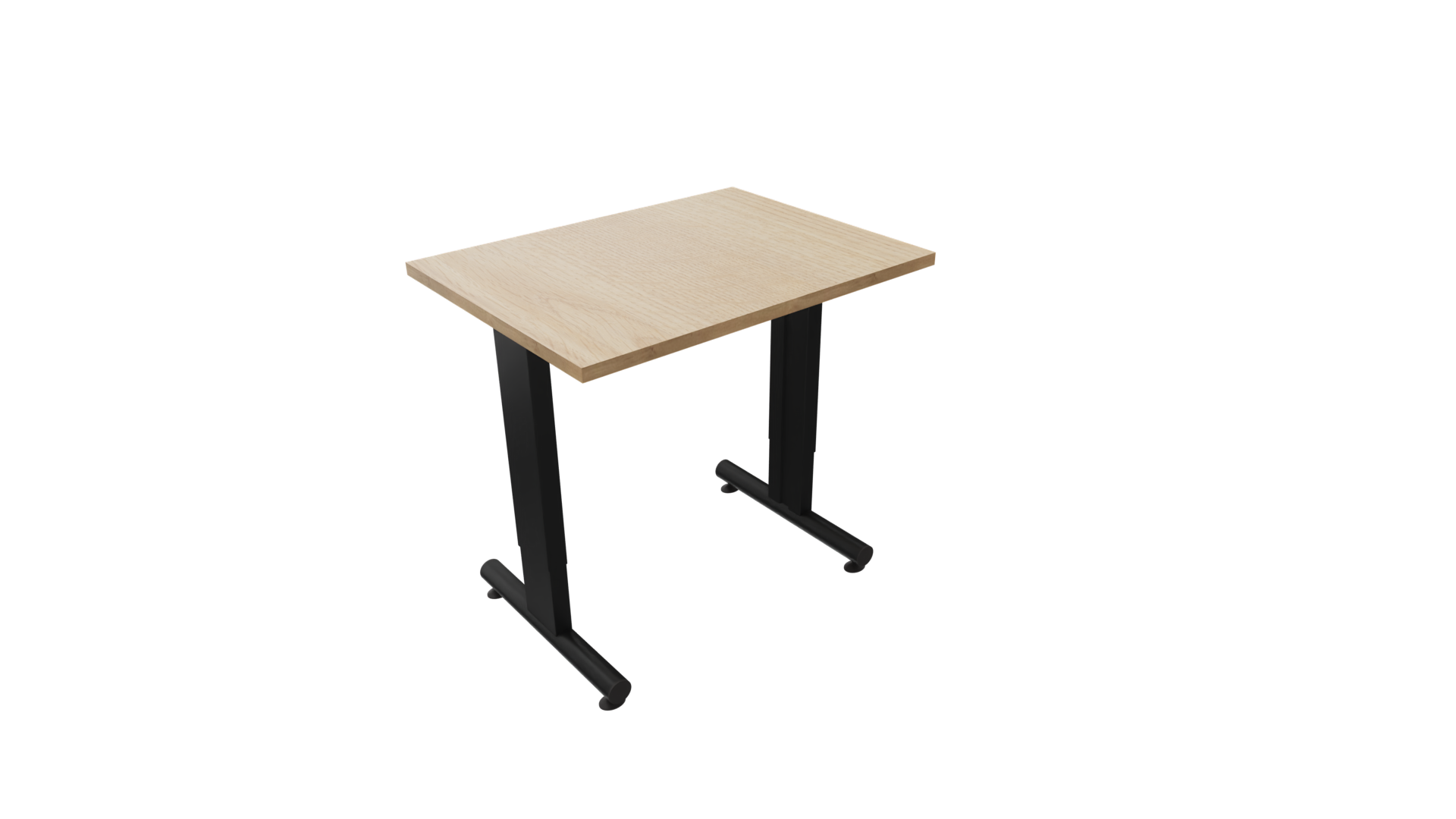 Bijzettafel 3331 - 120 x 46 cm. - Zwart - Eiken licht afbeelding