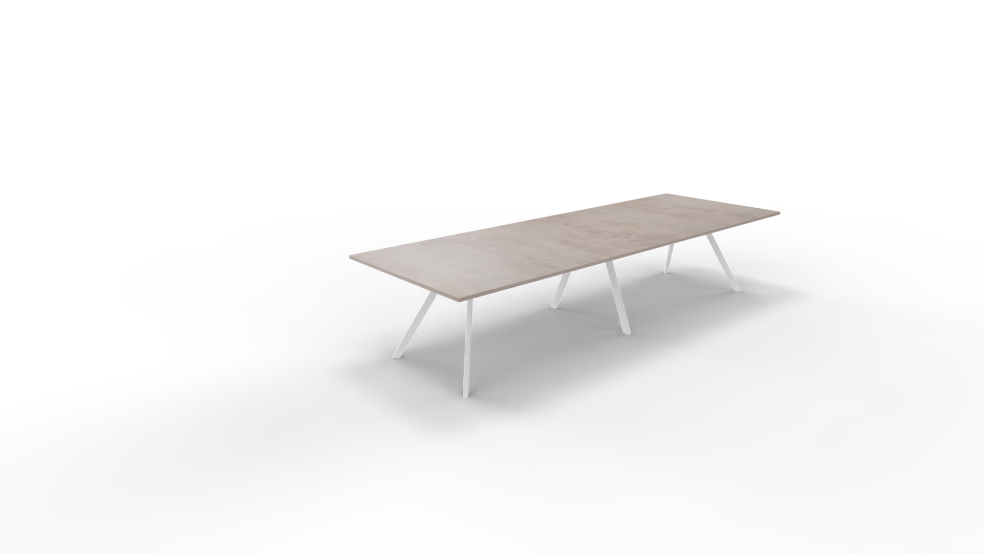 Vergadertafel 7011 recht - 320 x 160 cm. - Wit - Eiken Robson afbeelding