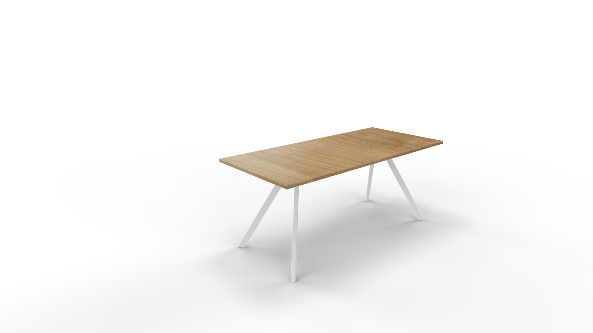 Vergadertafel 6811 recht - 160 x 60 cm. - Wit - Toscaans noten - 110 cm. afbeelding