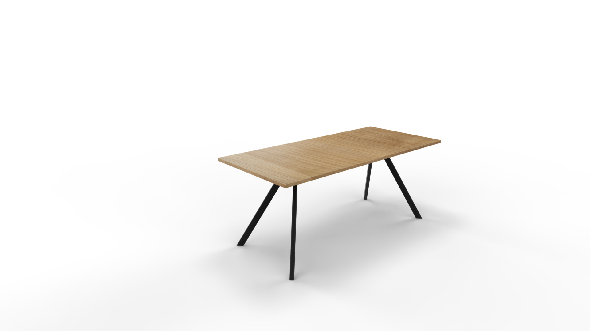 Vergadertafel 6811 recht - 160 x 80 cm. - Zwart - Toscaans noten - 75 cm. afbeelding