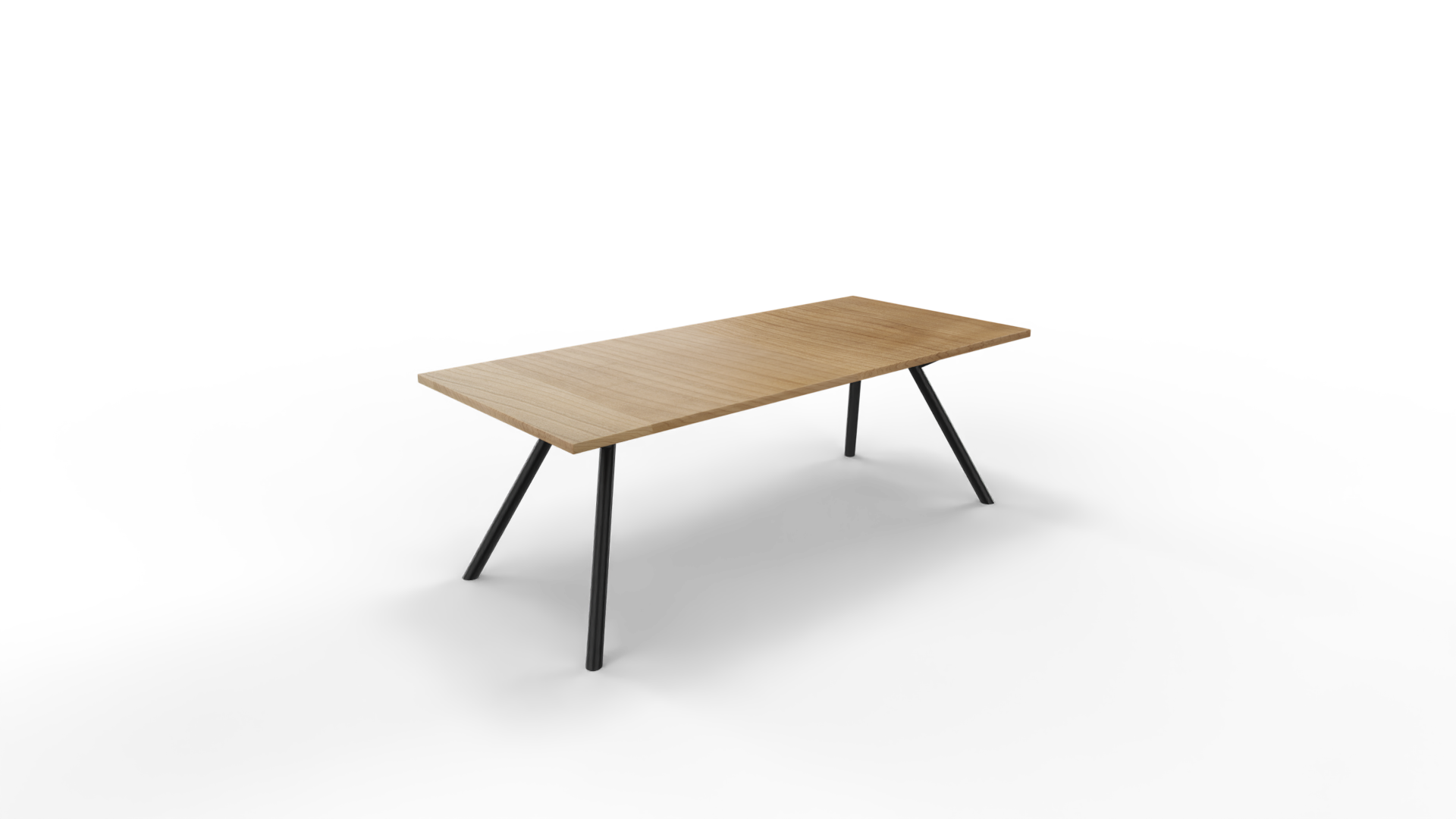 Vergadertafel 6911 recht - 160 x 80 cm. - Zwart - Toscaans noten - 90 cm. afbeelding