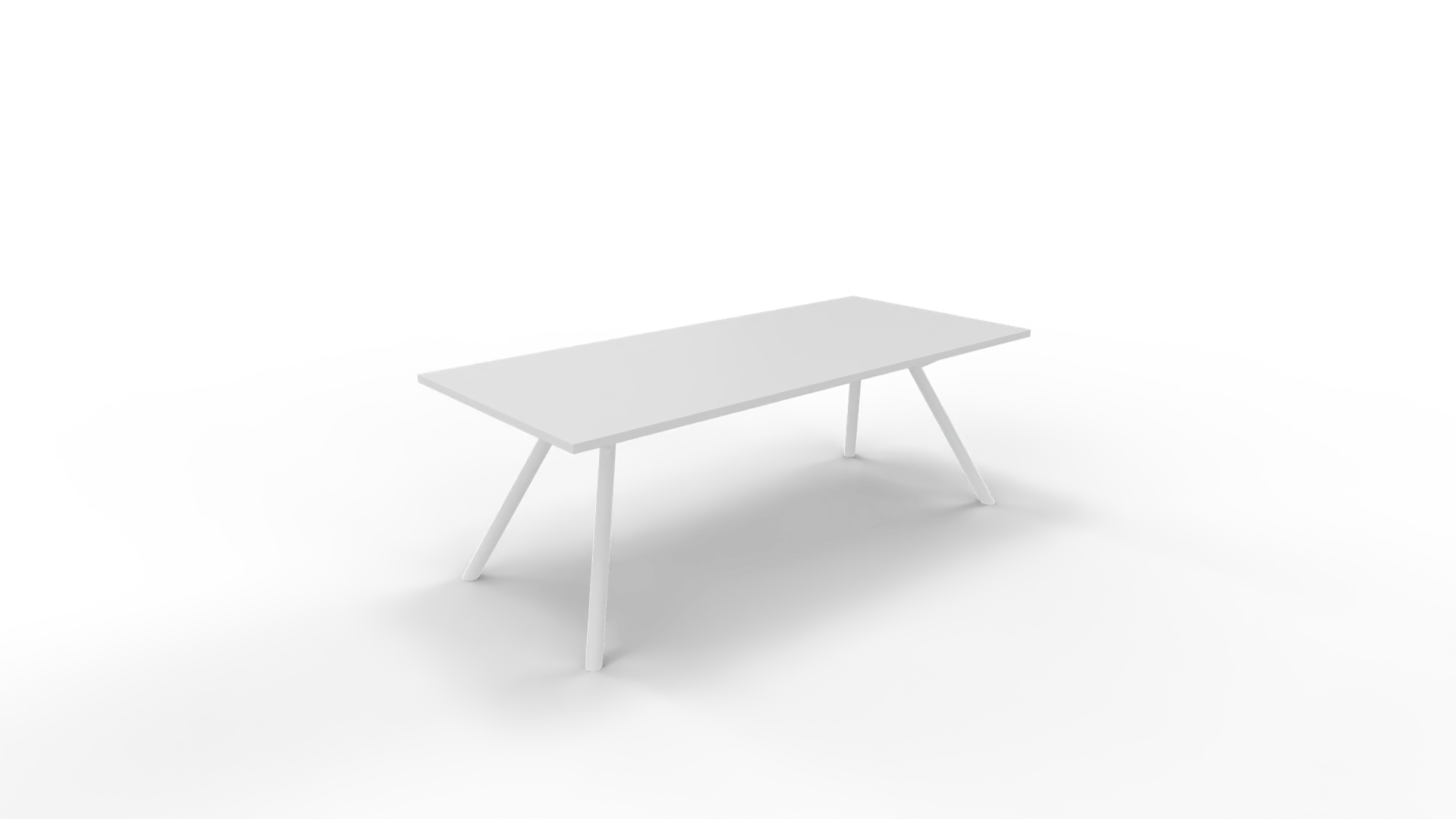 Vergadertafel 6911 recht - 180 x 90 cm. - Wit - Wit - 90 cm. afbeelding