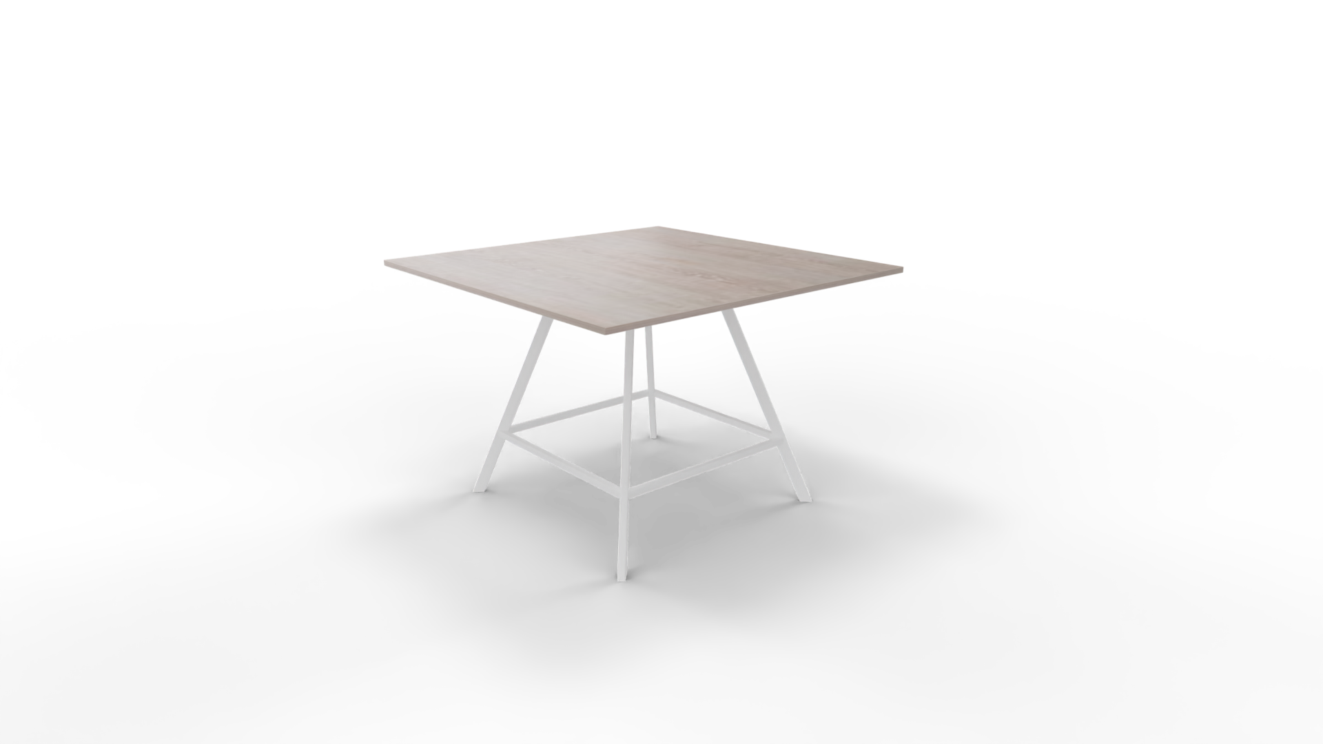 Vergadertafel 7211 vierkant - 140 x 140 cm. - Wit - Eiken Robson - 90 cm. afbeelding