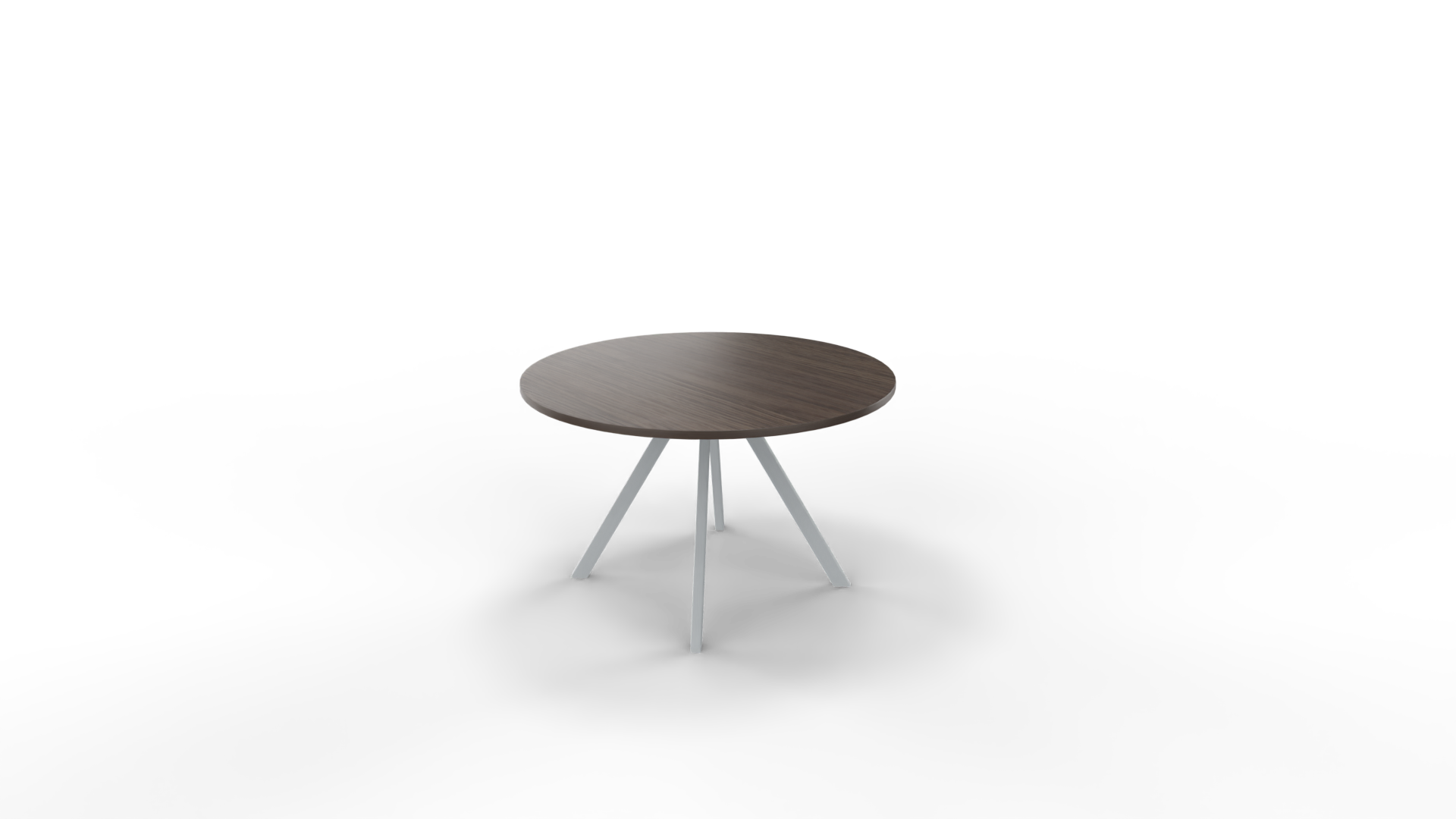 Vergadertafel 7311 rond - 120 cm. - Alu - Eiken donker - 75 cm. afbeelding