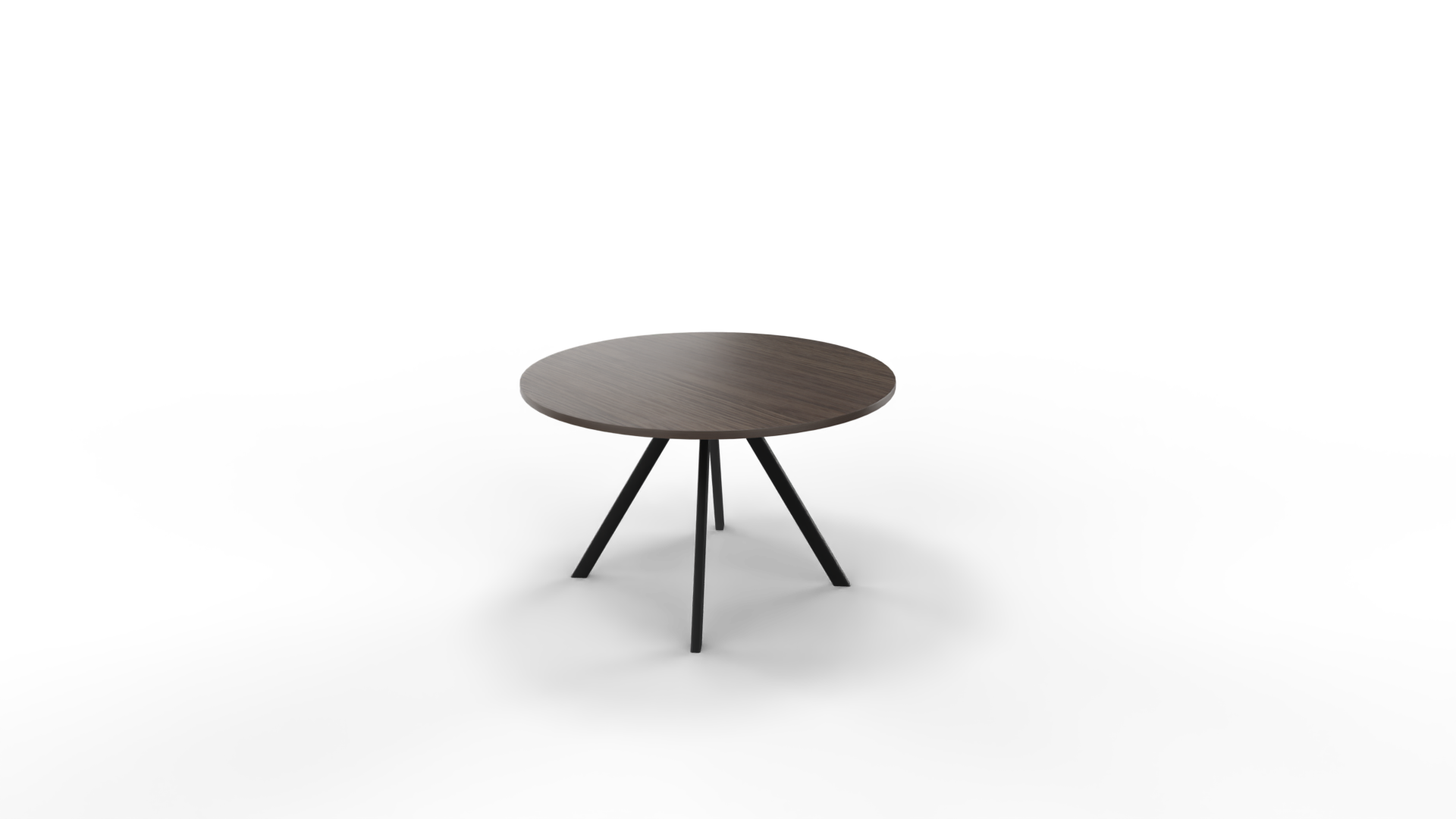 Vergadertafel 7311 rond - 160 cm. - Zwart - Eiken donker - 75 cm. afbeelding