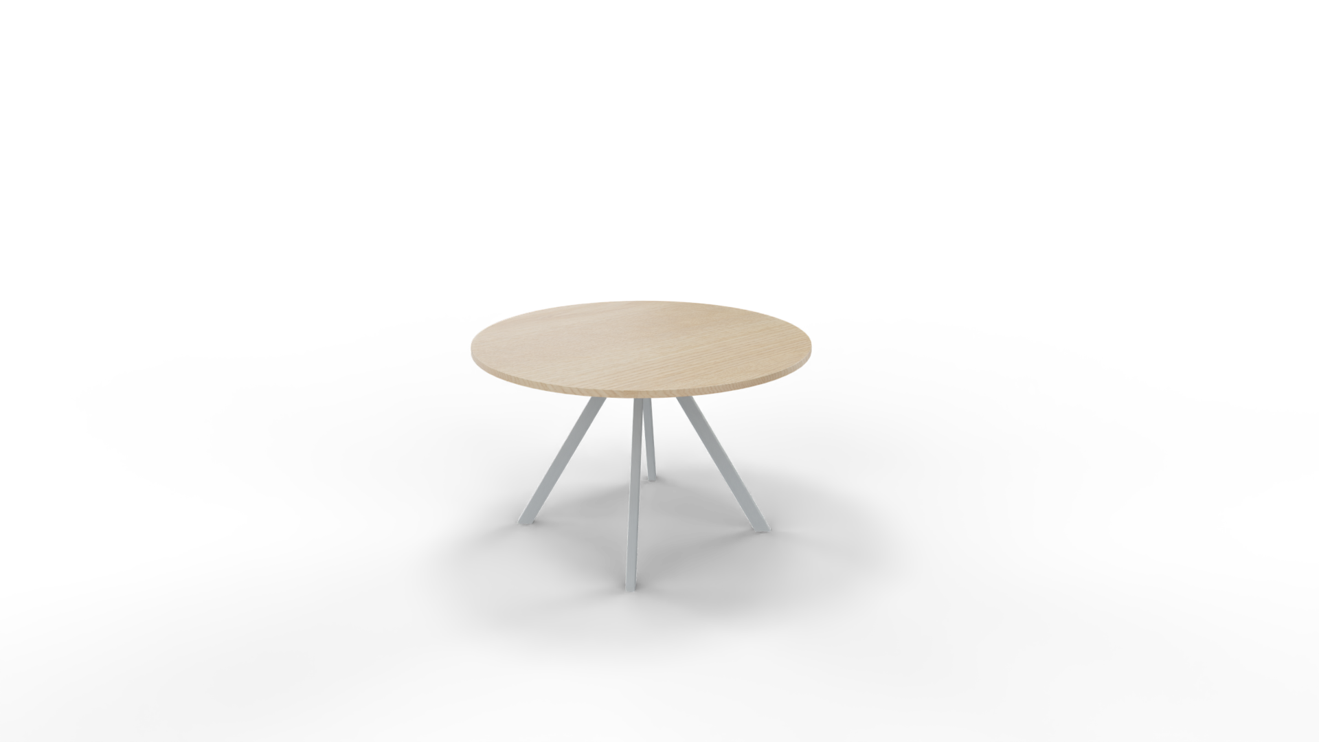 Vergadertafel 7311 rond - 120 cm. - Alu - Eiken licht - 75 cm. afbeelding