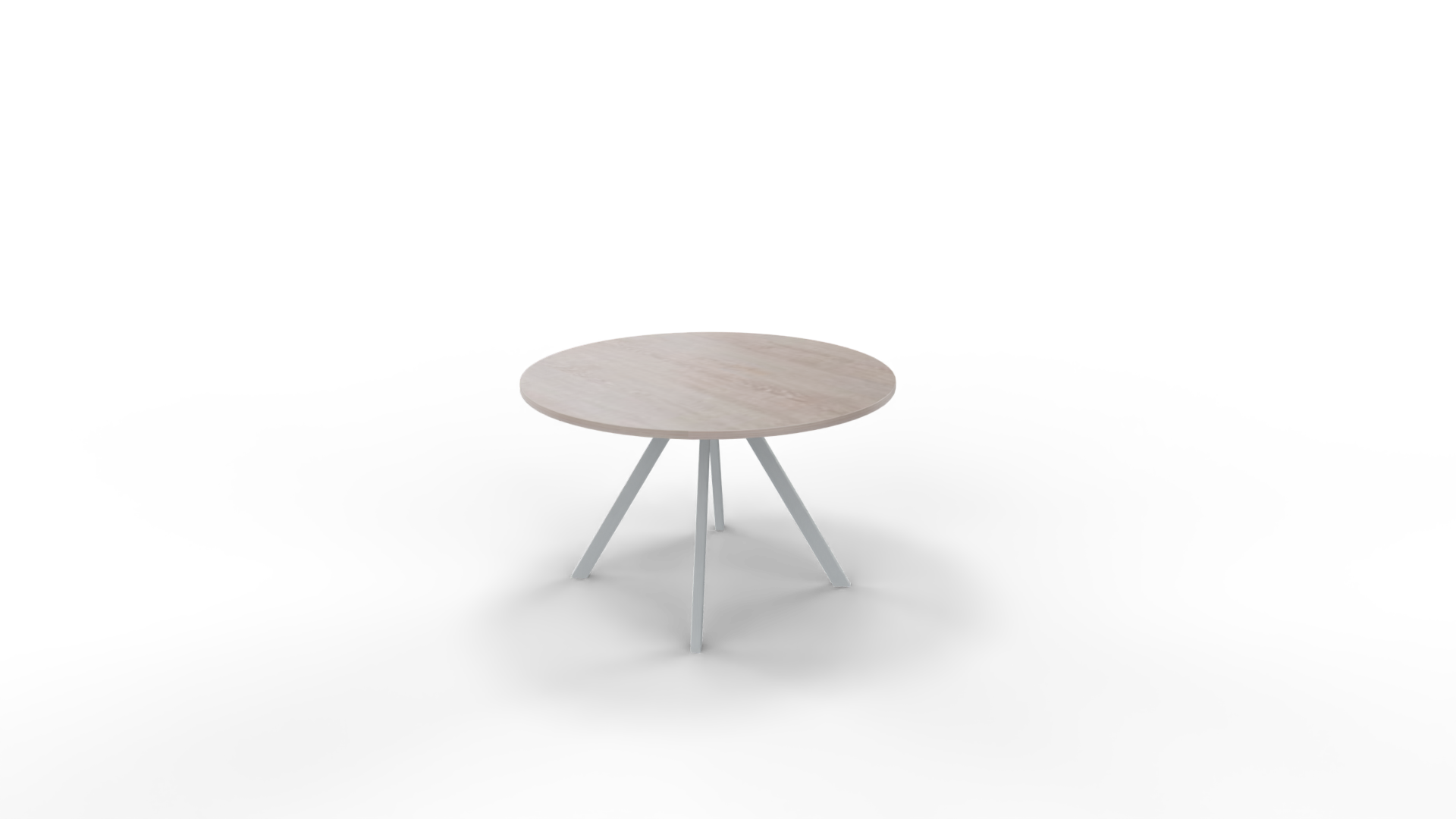 Vergadertafel 7311 rond - 120 cm. - Alu - Eiken Robson - 75 cm. afbeelding
