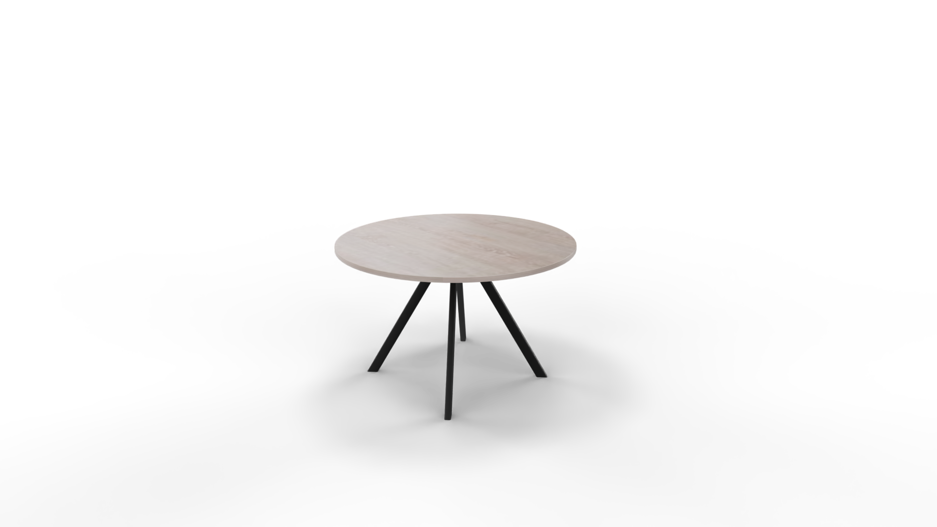 Vergadertafel 7311 rond - 140 cm. - Zwart - Eiken Robson - 75 cm. afbeelding