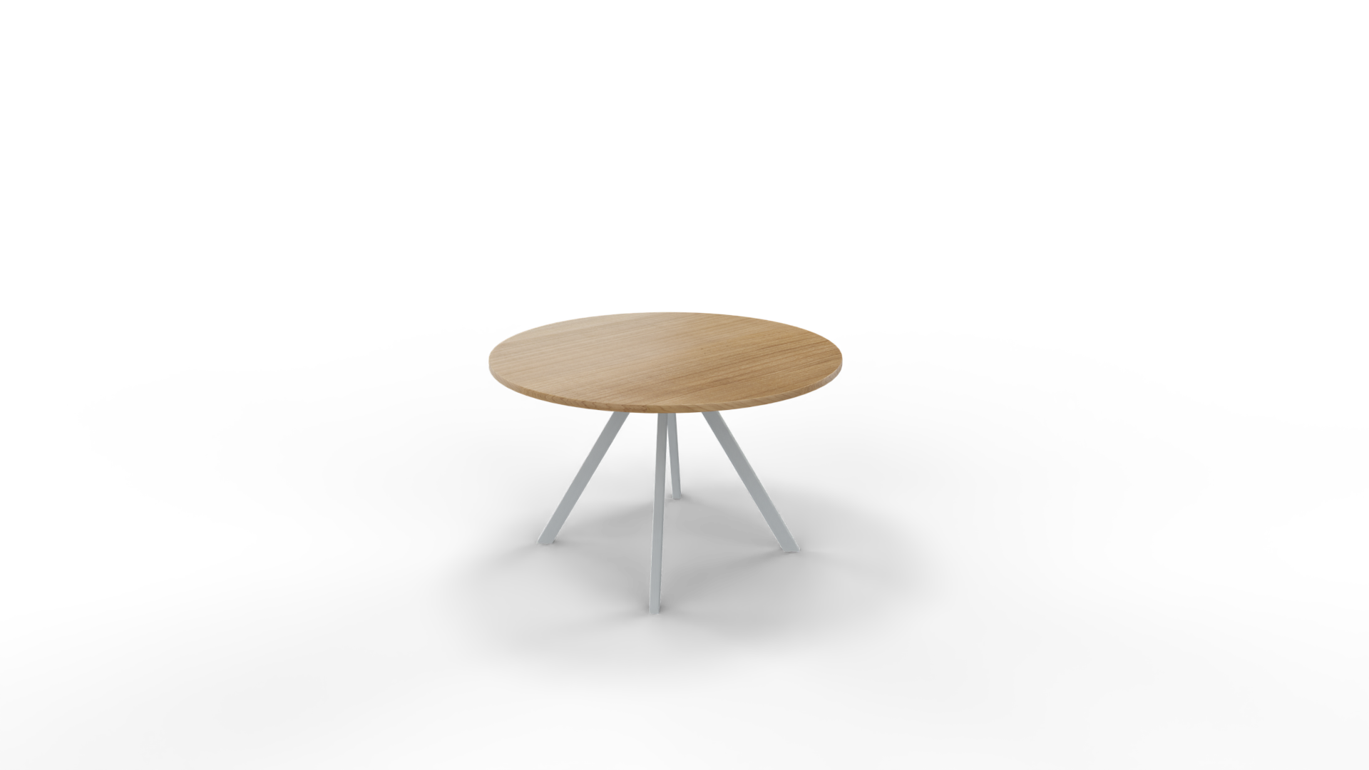 Vergadertafel 7311 rond - 160 cm. - Alu - Toscaans noten - 75 cm. afbeelding