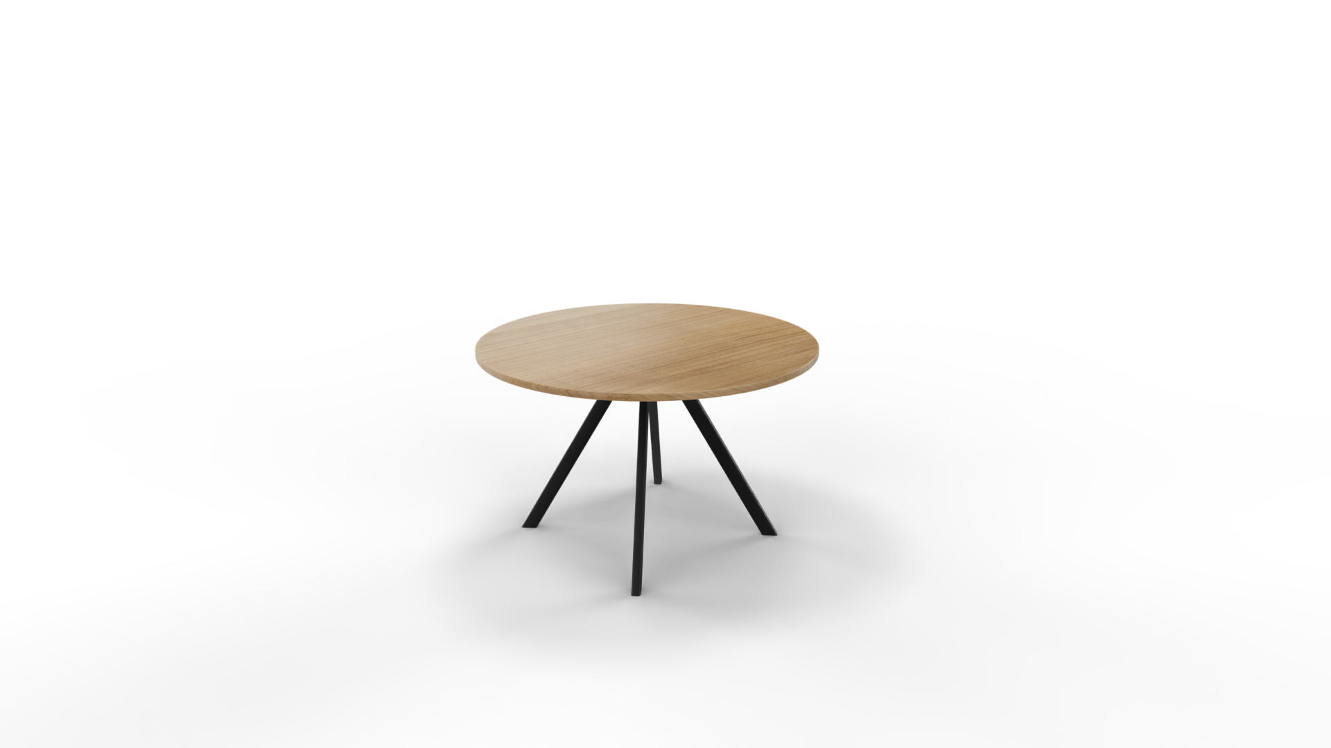 Vergadertafel 7311 rond - 160 cm. - Zwart - Toscaans noten - 75 cm. afbeelding