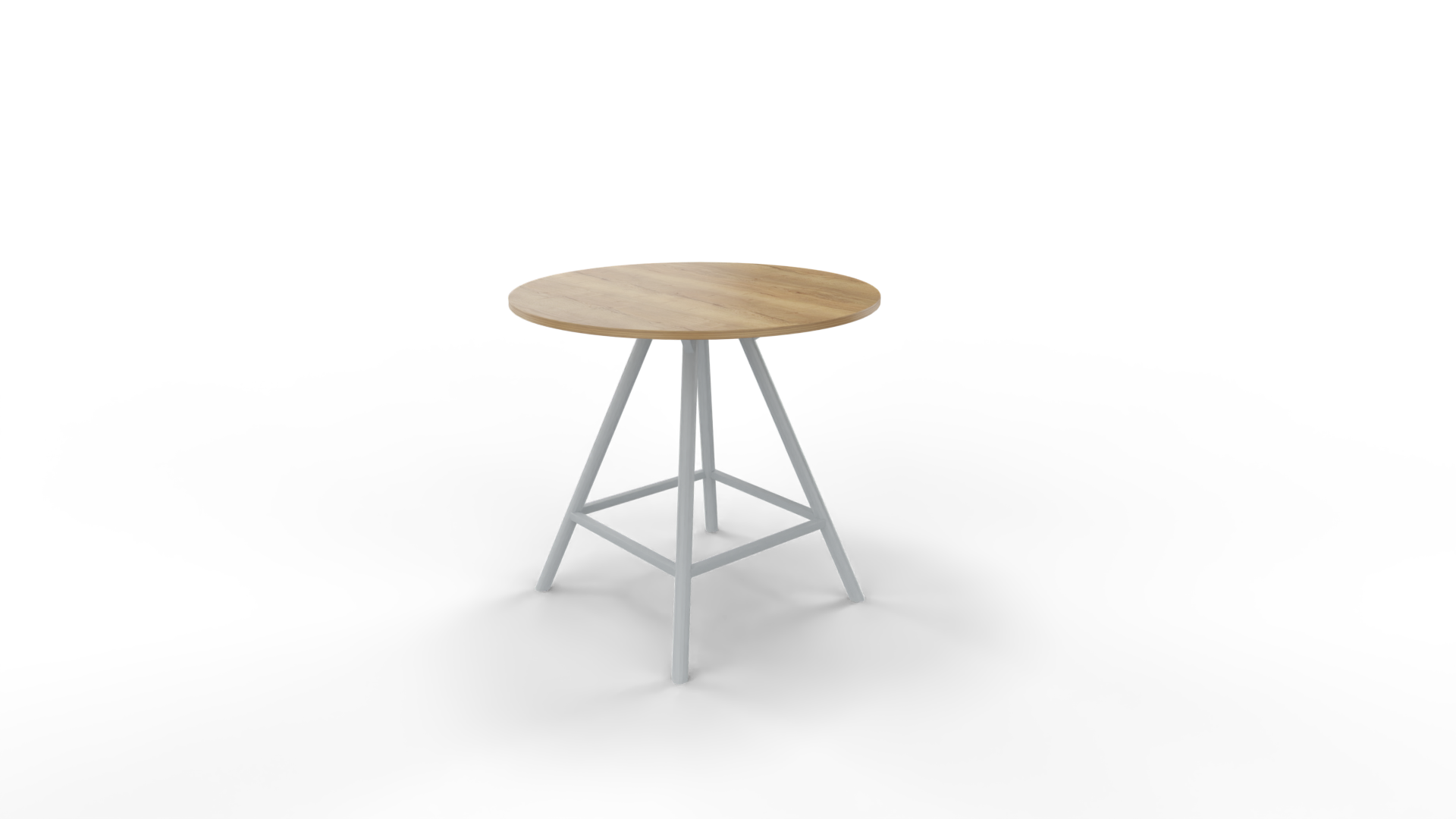 Vergadertafel 7411 rond - 120 x 120 cm. - Alu - Eiken YT49a afbeelding