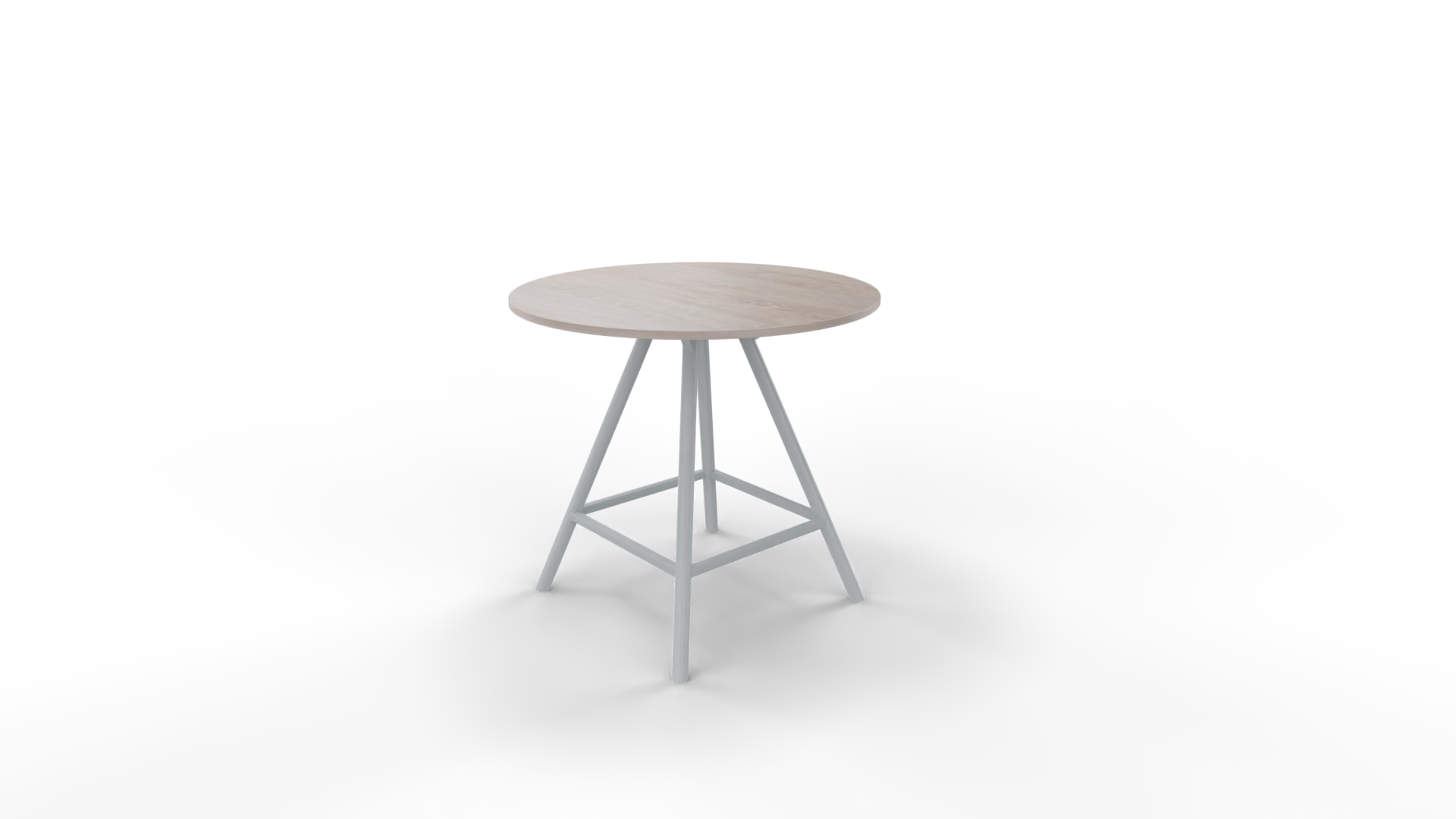 Vergadertafel 7411 rond - 120 x 120 cm. - Alu - Eiken Robson afbeelding