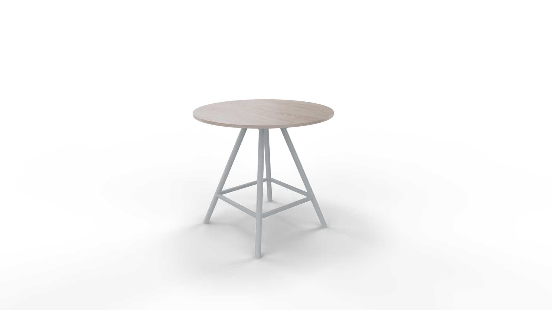 Vergadertafel 7411 rond - 140 x 140 cm. - Alu - Eiken Robson afbeelding