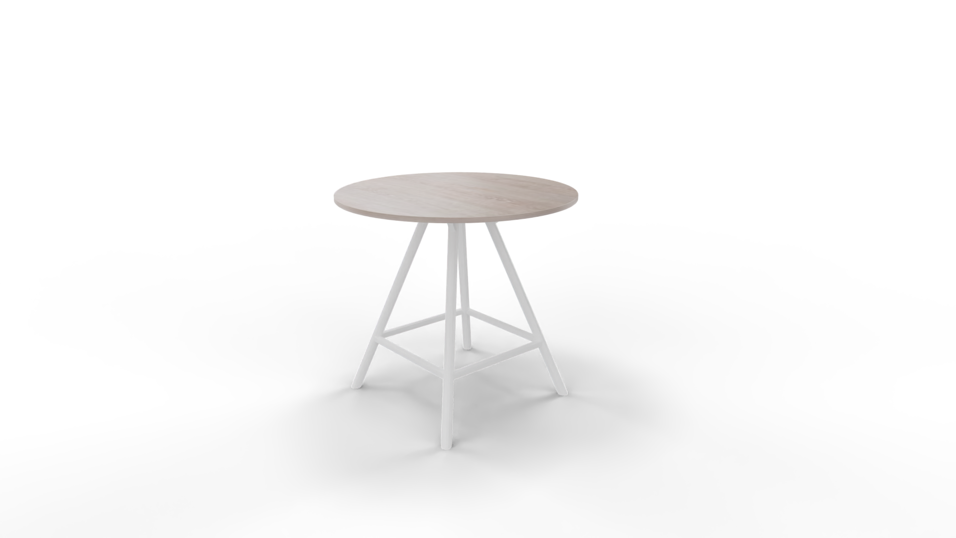 Vergadertafel 7411 rond - 120 x 120 cm. - Wit - Eiken Robson afbeelding