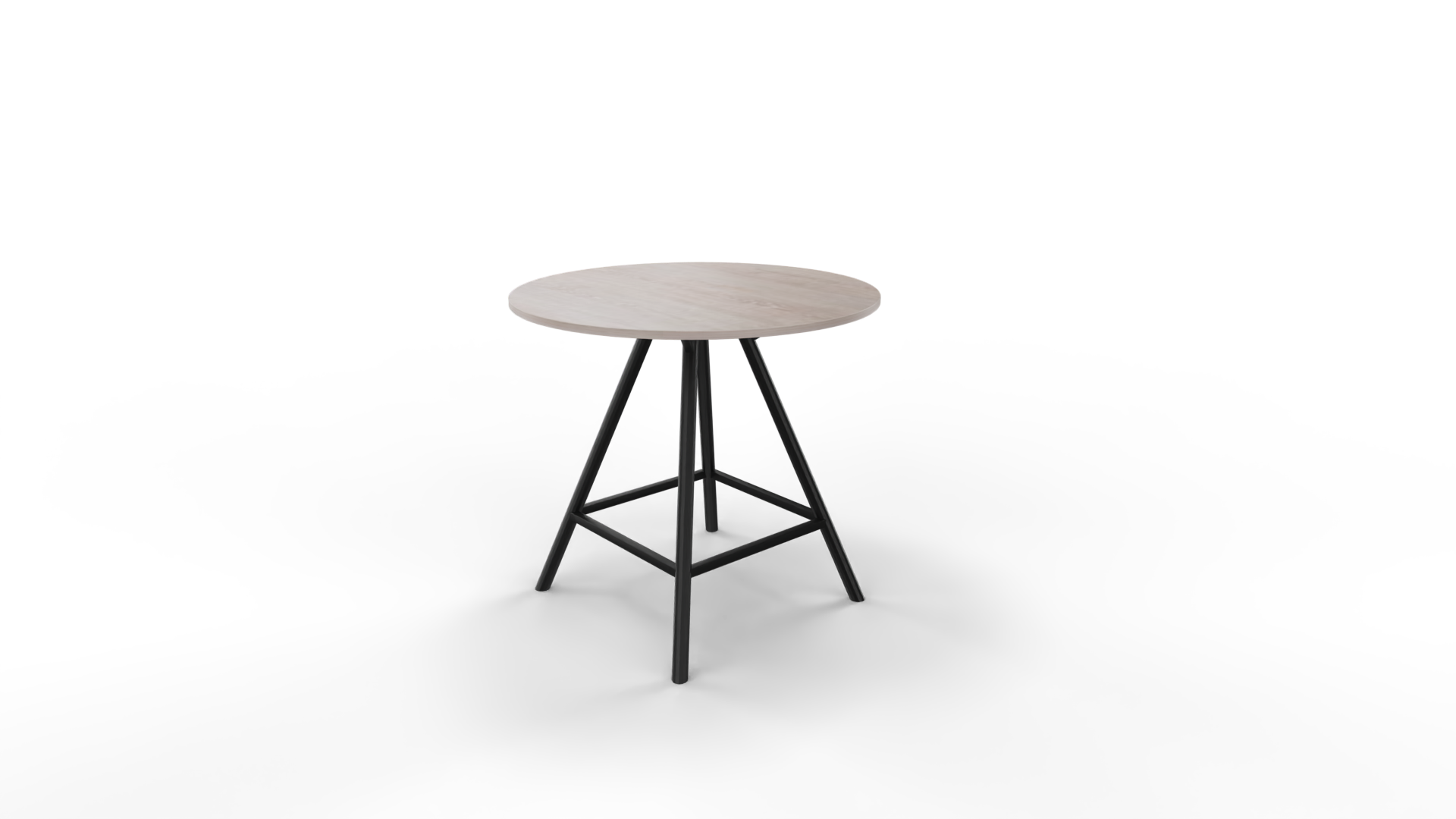 Vergadertafel 7411 rond - 160 x 160 cm. - Zwart - Eiken Robson afbeelding