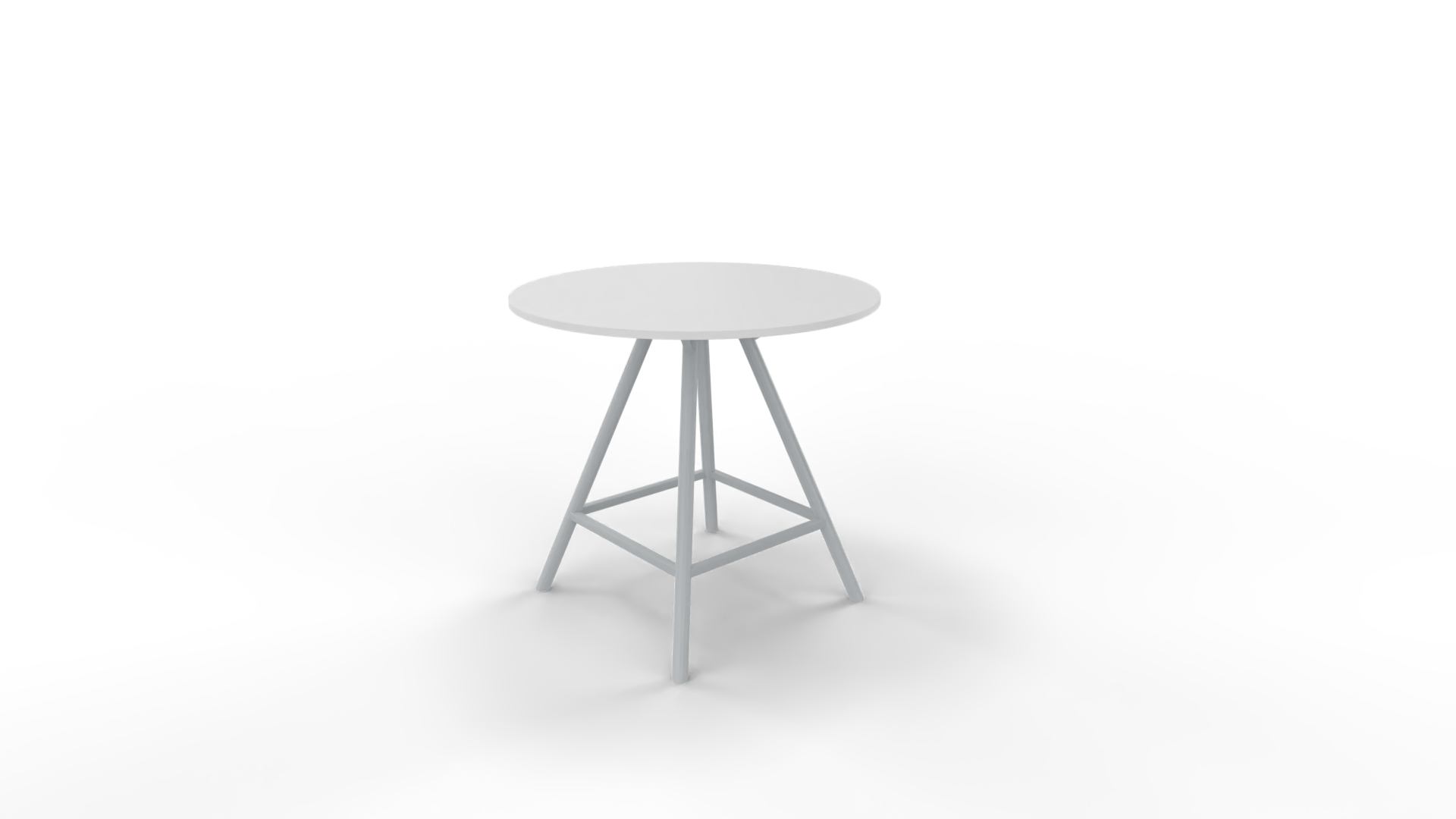 Vergadertafel 7411 rond - 160 x 160 cm. - Alu - Wit afbeelding