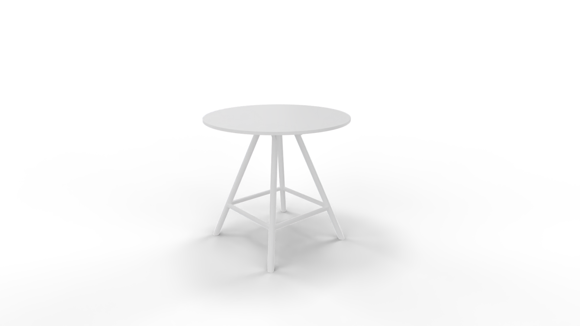 Vergadertafel 7411 rond - 160 x 160 cm. - Wit - Wit afbeelding