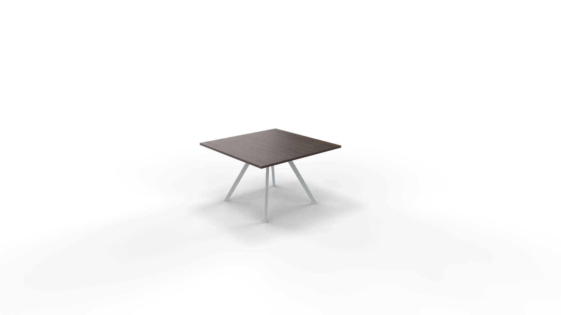 Vergadertafel 7111 vierkant - 140 x 140 cm. - Alu - Eiken donker - 75 cm. afbeelding