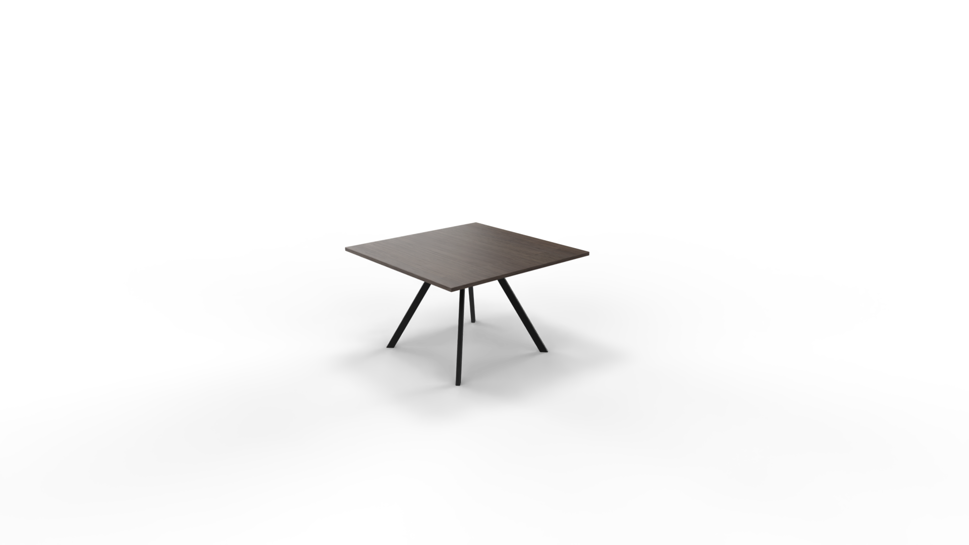 Vergadertafel 7111 vierkant - 120 x 120 cm. - Zwart - Eiken donker - 75 cm. afbeelding