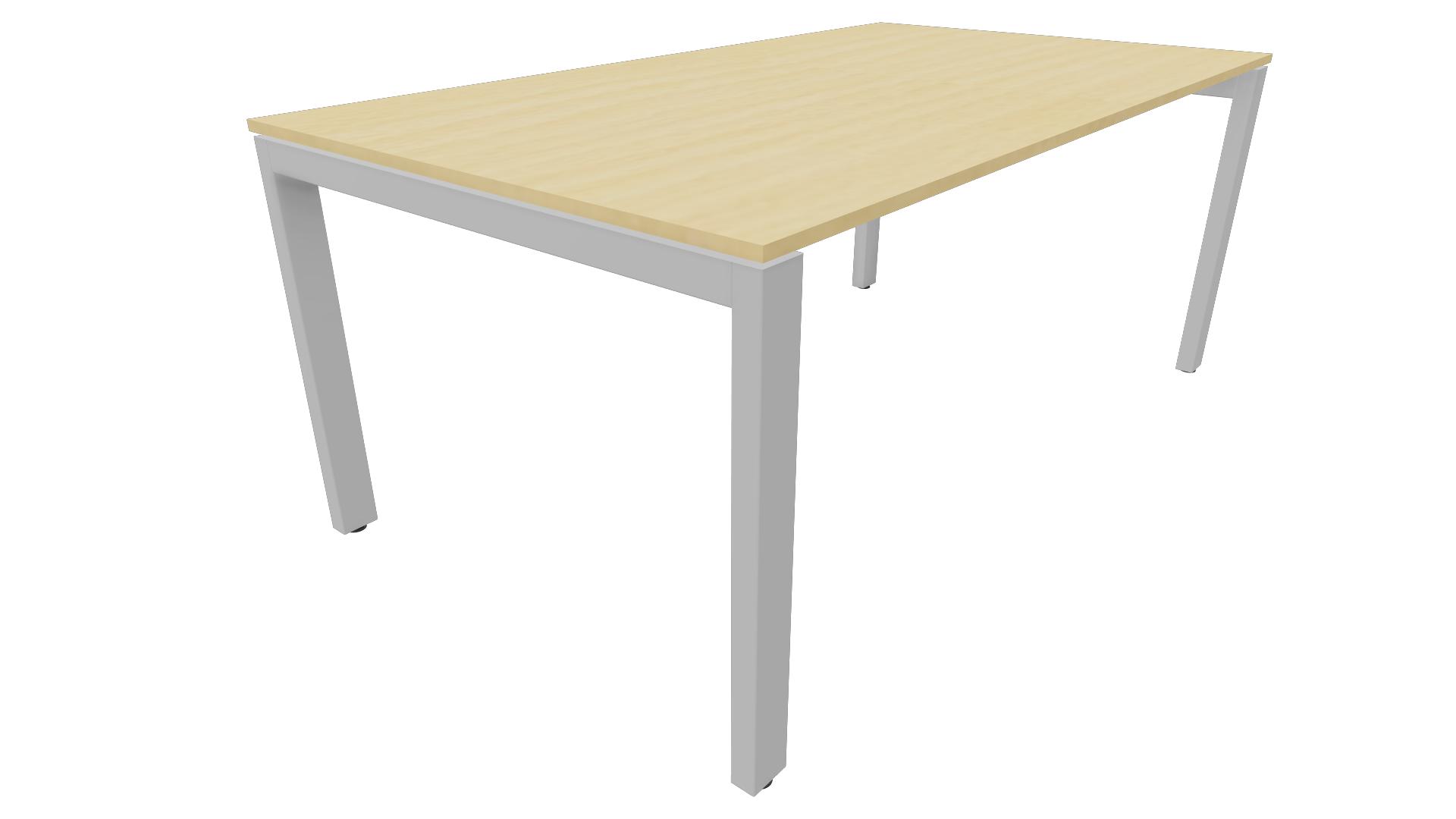 Bureau 4331 recht - 180 x 80 cm. - Alu - Beuken afbeelding