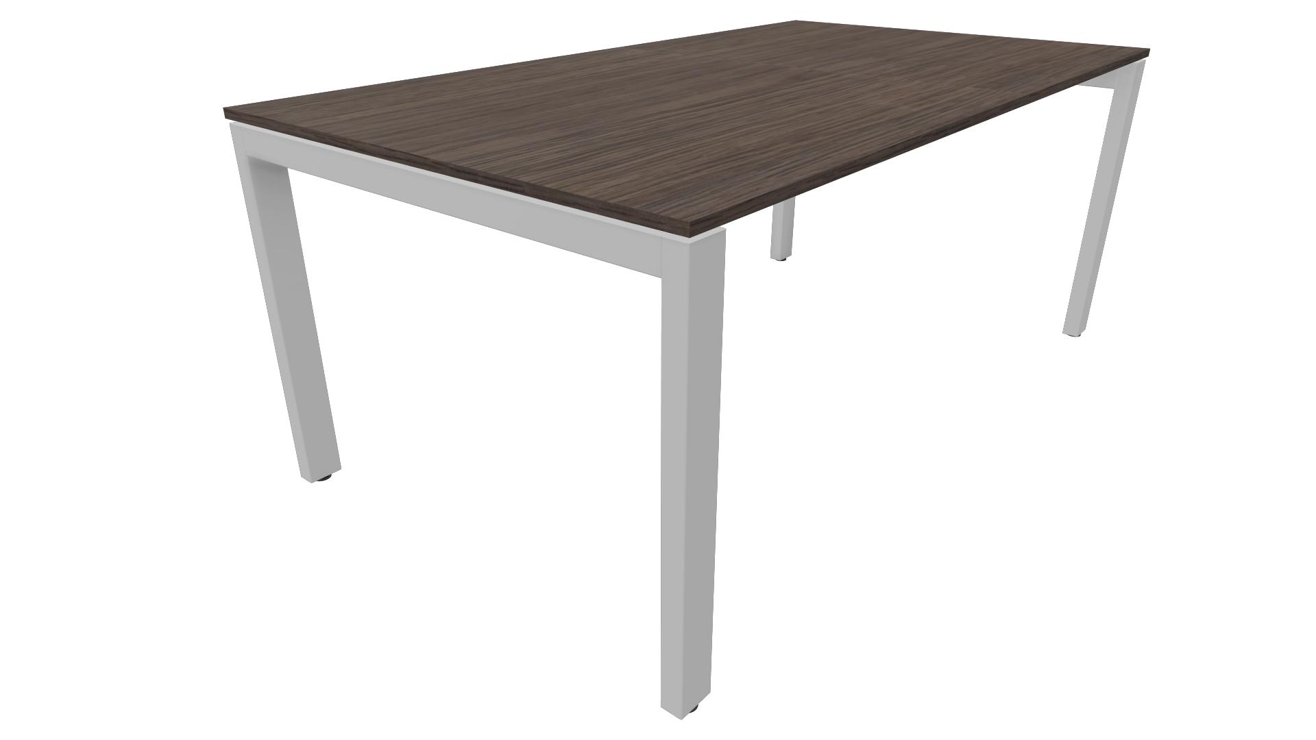 Bureau 4331 recht - 200 x 80 cm. - Alu - Eiken donker afbeelding