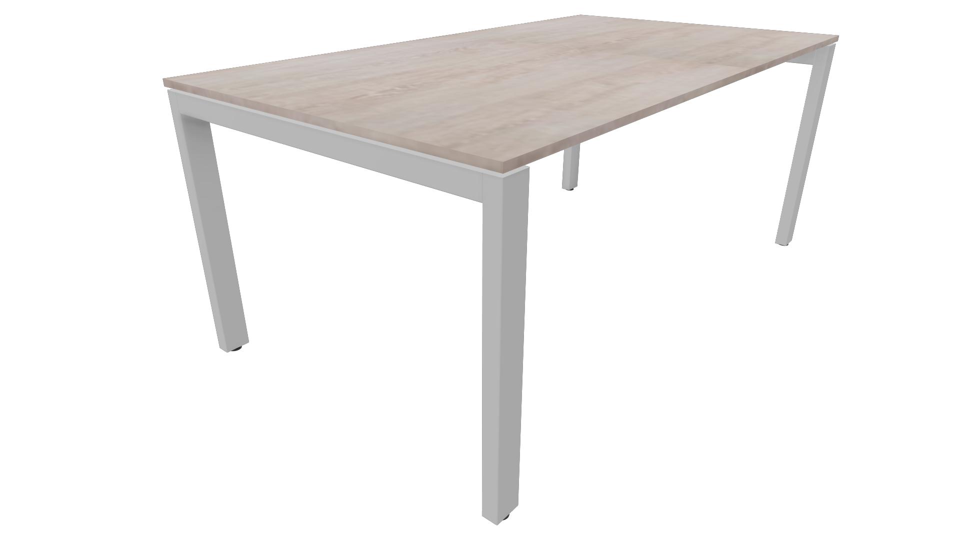 Bureau 4331 recht - 180 x 80 cm. - Alu - Eiken Robson afbeelding