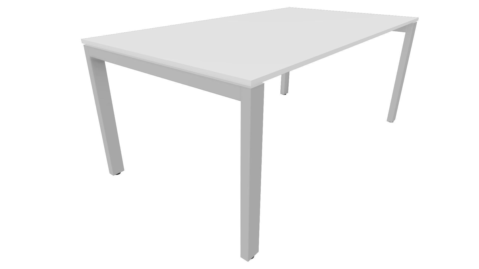 Bureau 4331 recht - 140 x 80 cm. - Alu - Wit afbeelding