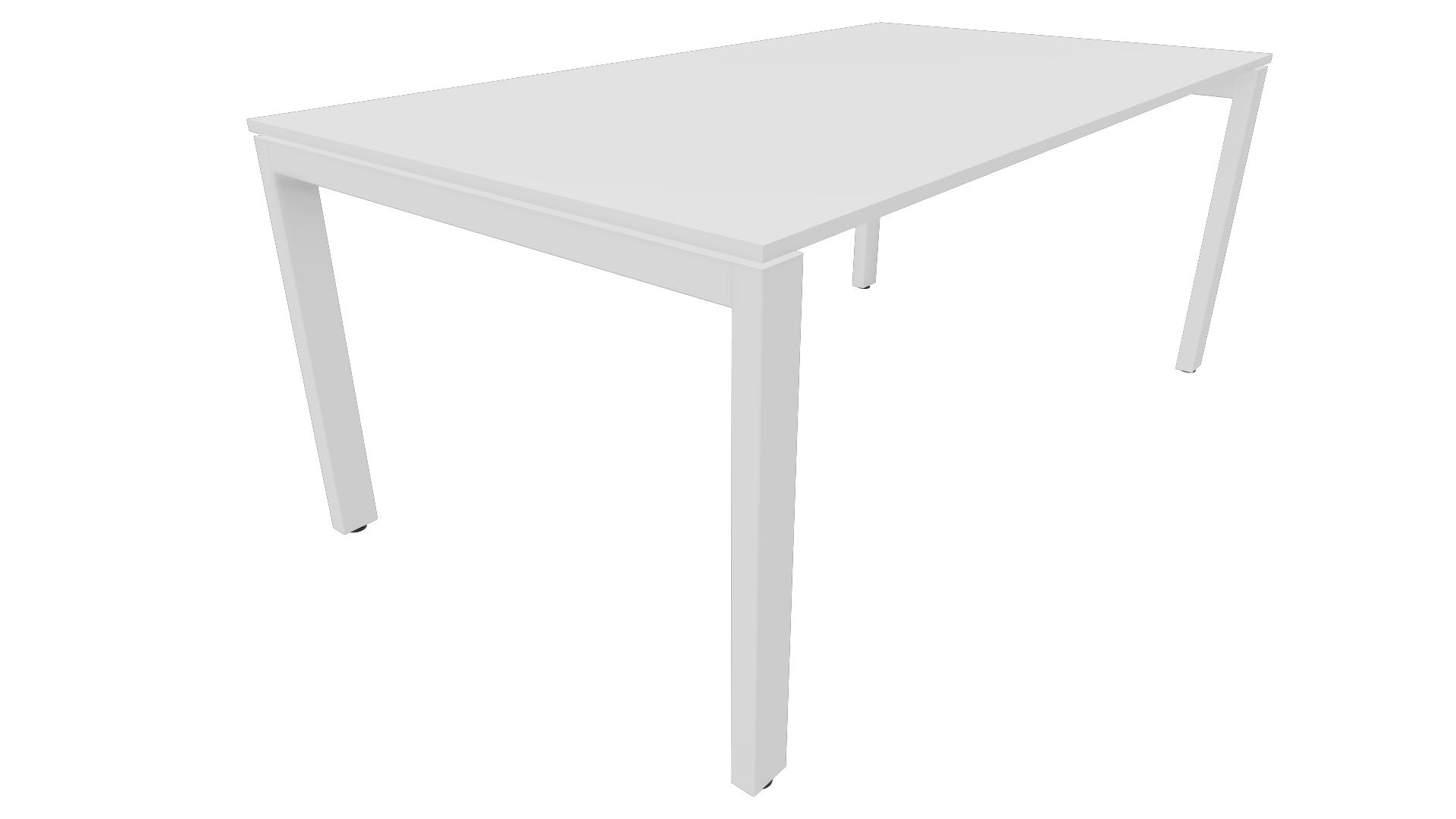 Bureau 4331 recht - 120 x 80 cm. - Wit - Wit afbeelding