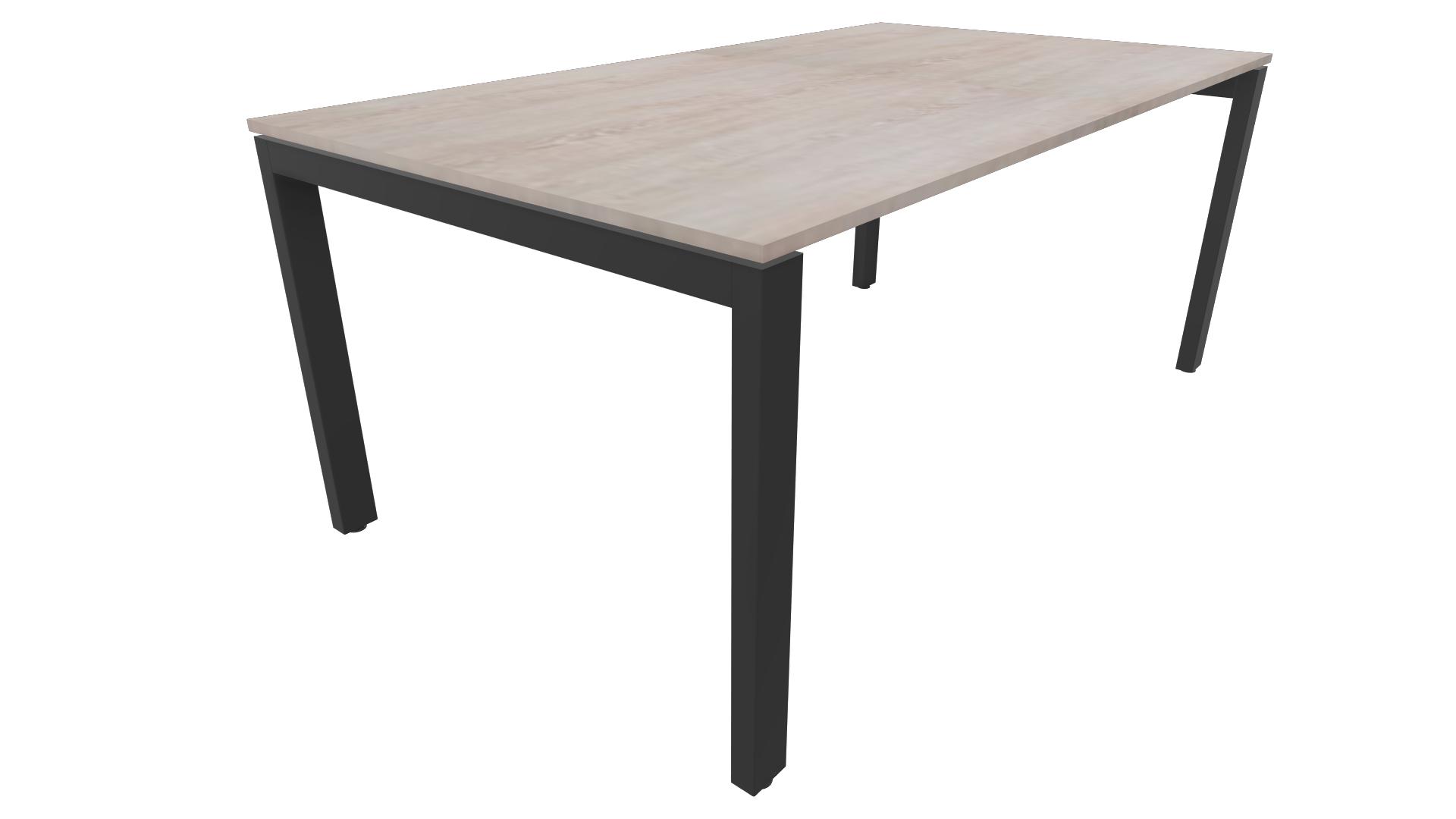 Bureau 4331 recht - 140 x 80 cm. - Zwart - Eiken Robson afbeelding