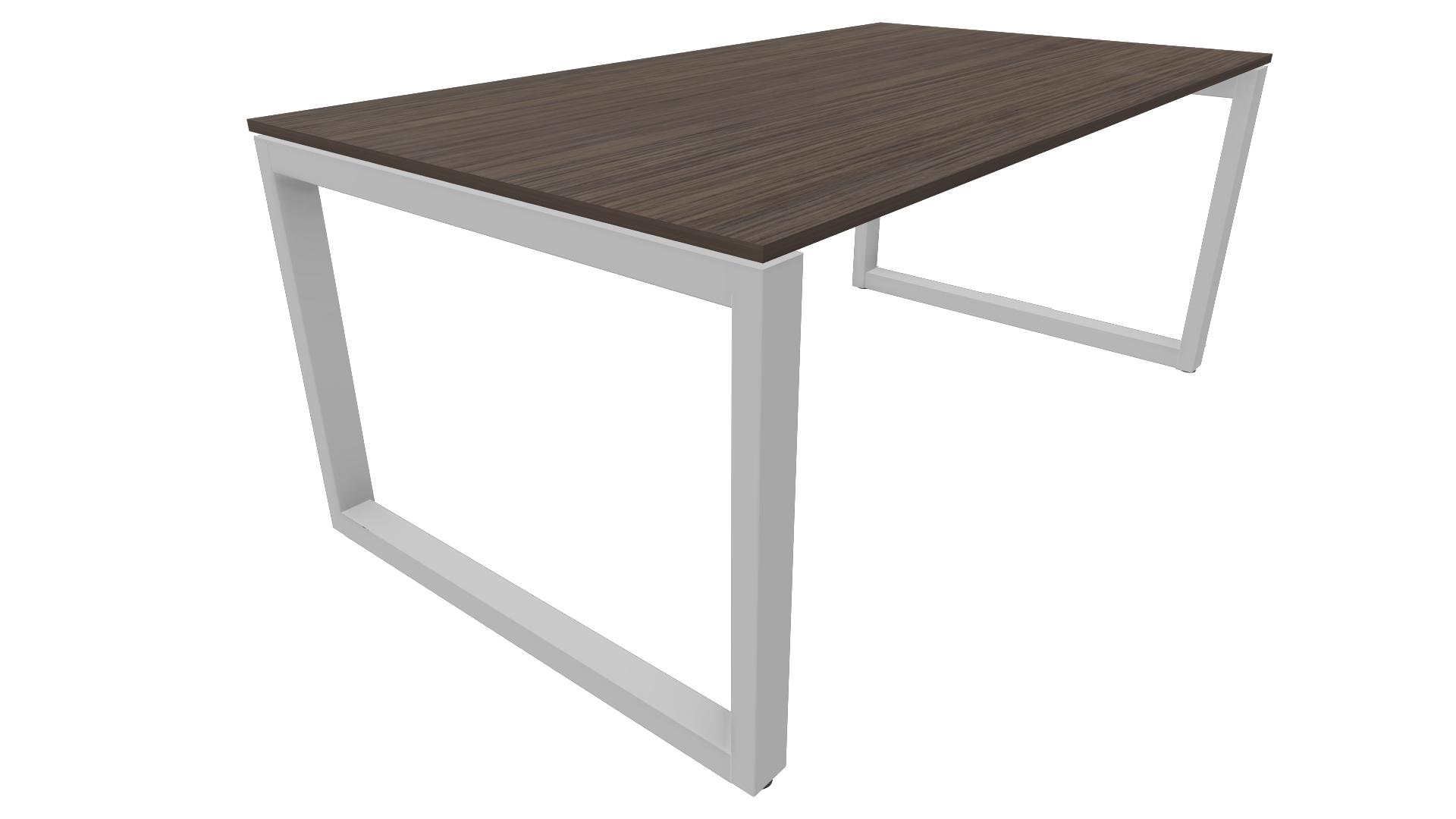 Bureau 4431 recht - 200 x 100 cm. - Alu - Eiken donker afbeelding