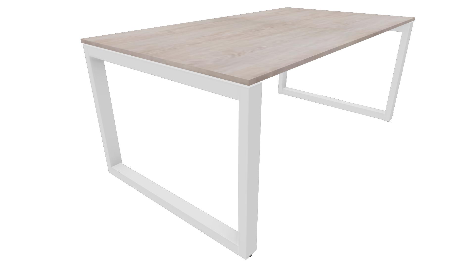 Bureau 4431 recht - 180 x 80 cm. - Wit - Eiken Robson afbeelding