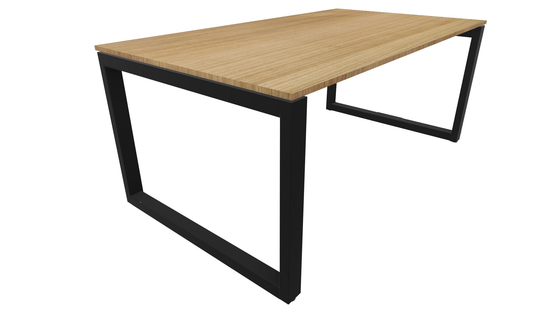 Bureau 4431 recht - 120 x 80 cm. - Zwart - Toscaans noten afbeelding