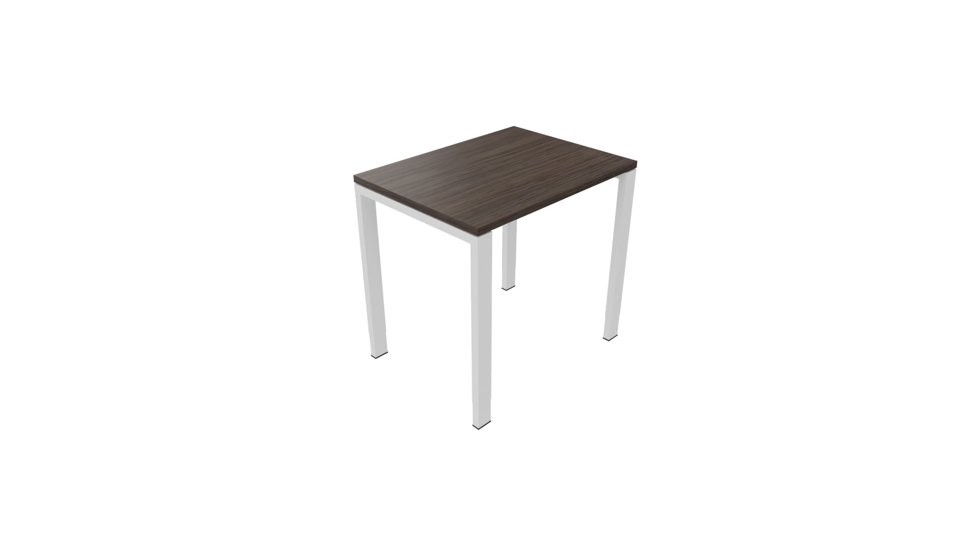 Bijzettafel 4331 - 80 x 60 cm. - Wit - Eiken donker afbeelding