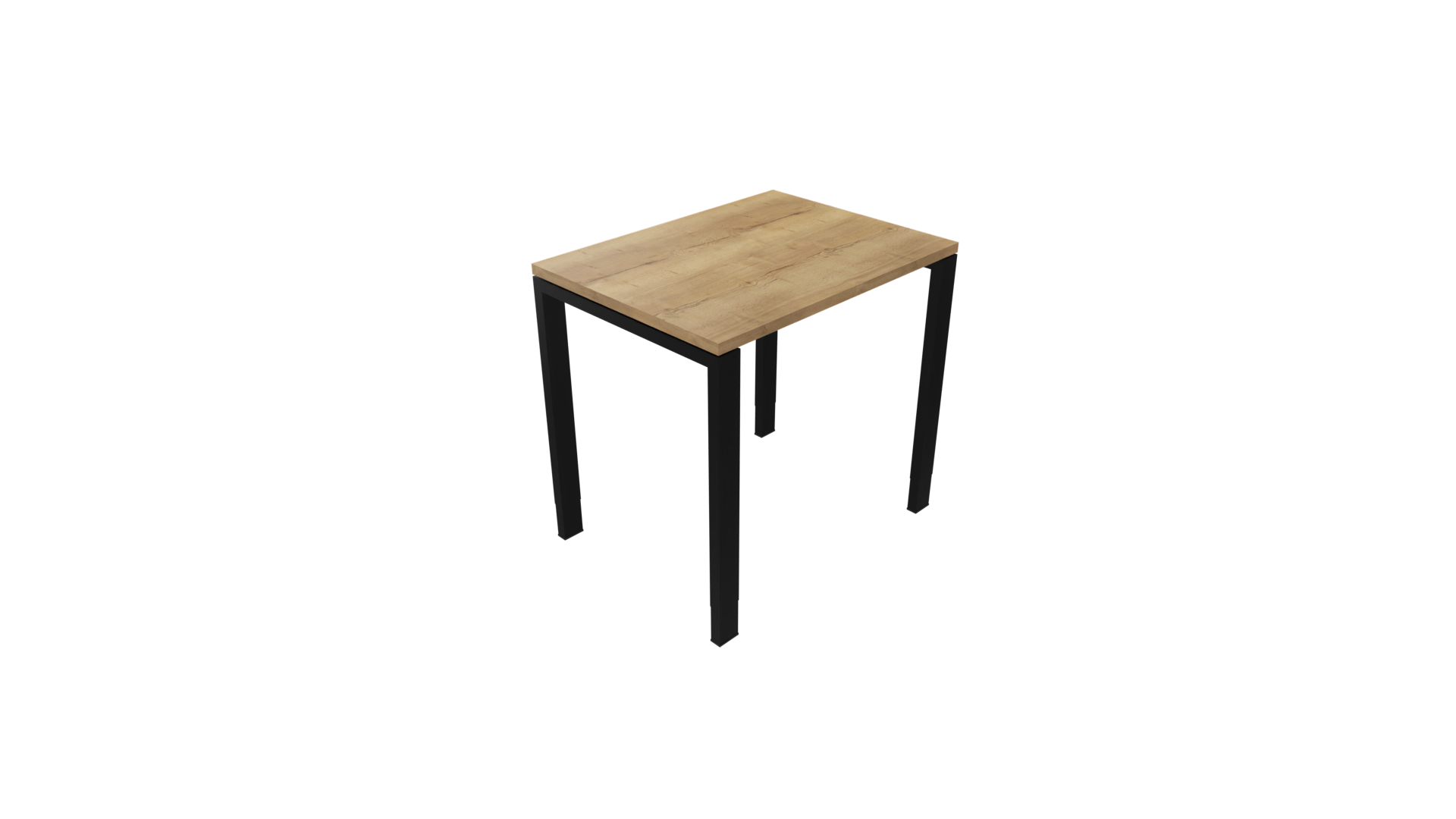Bijzettafel 4331 - 80 x 60 cm. - Zwart - Eiken YT49a afbeelding