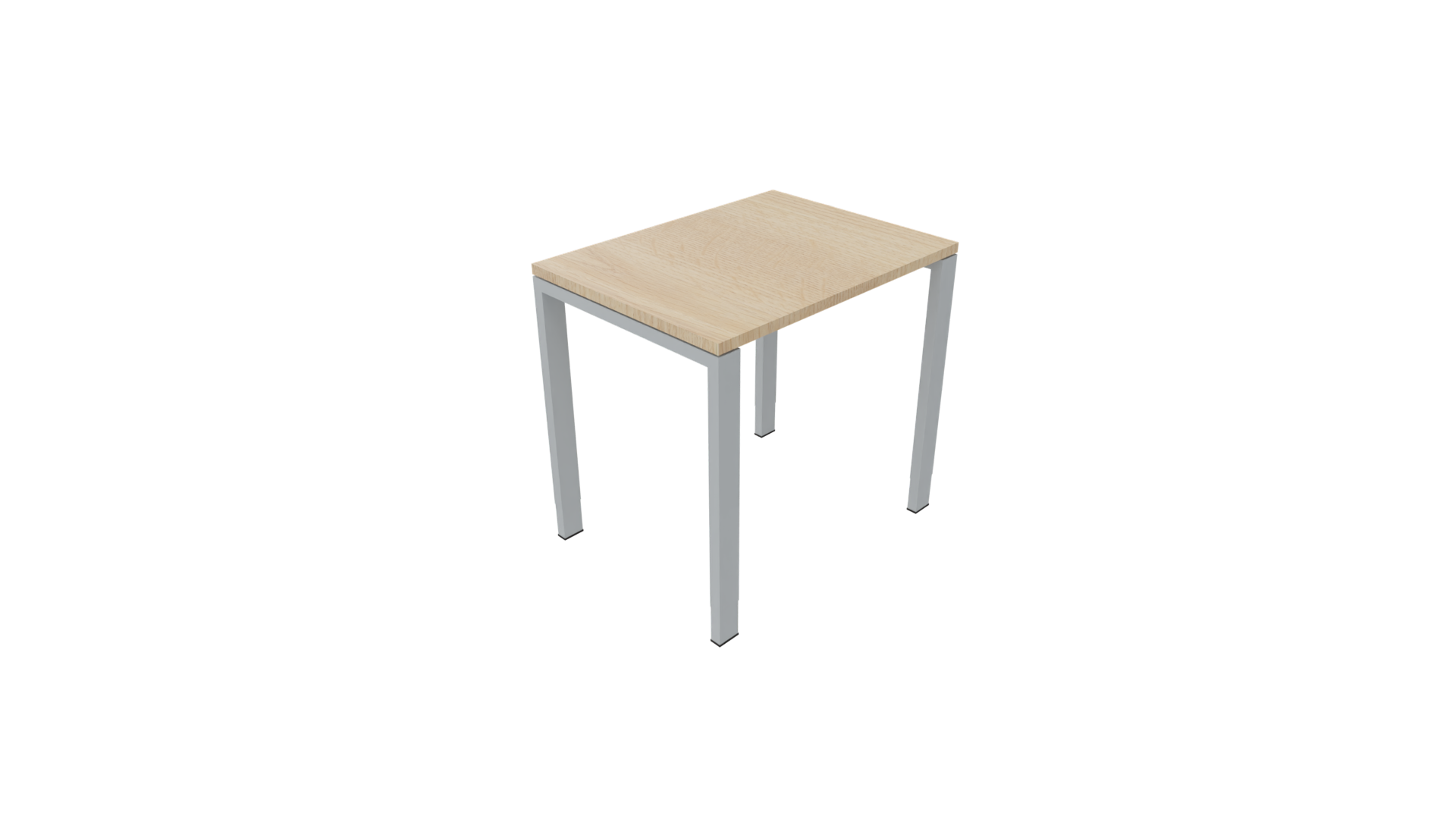 Bijzettafel 4331 - 80 x 46 cm. - Alu - Eiken licht afbeelding
